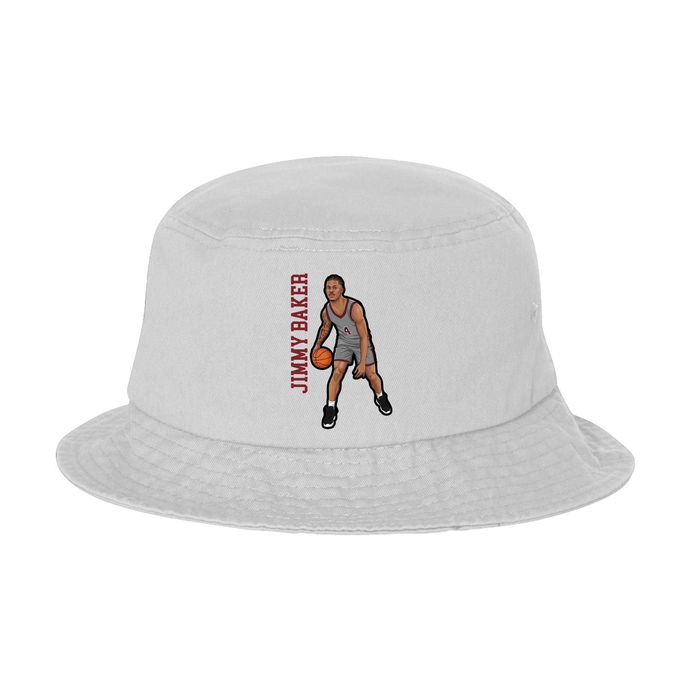 Bucket Cap — Name Vertical in White