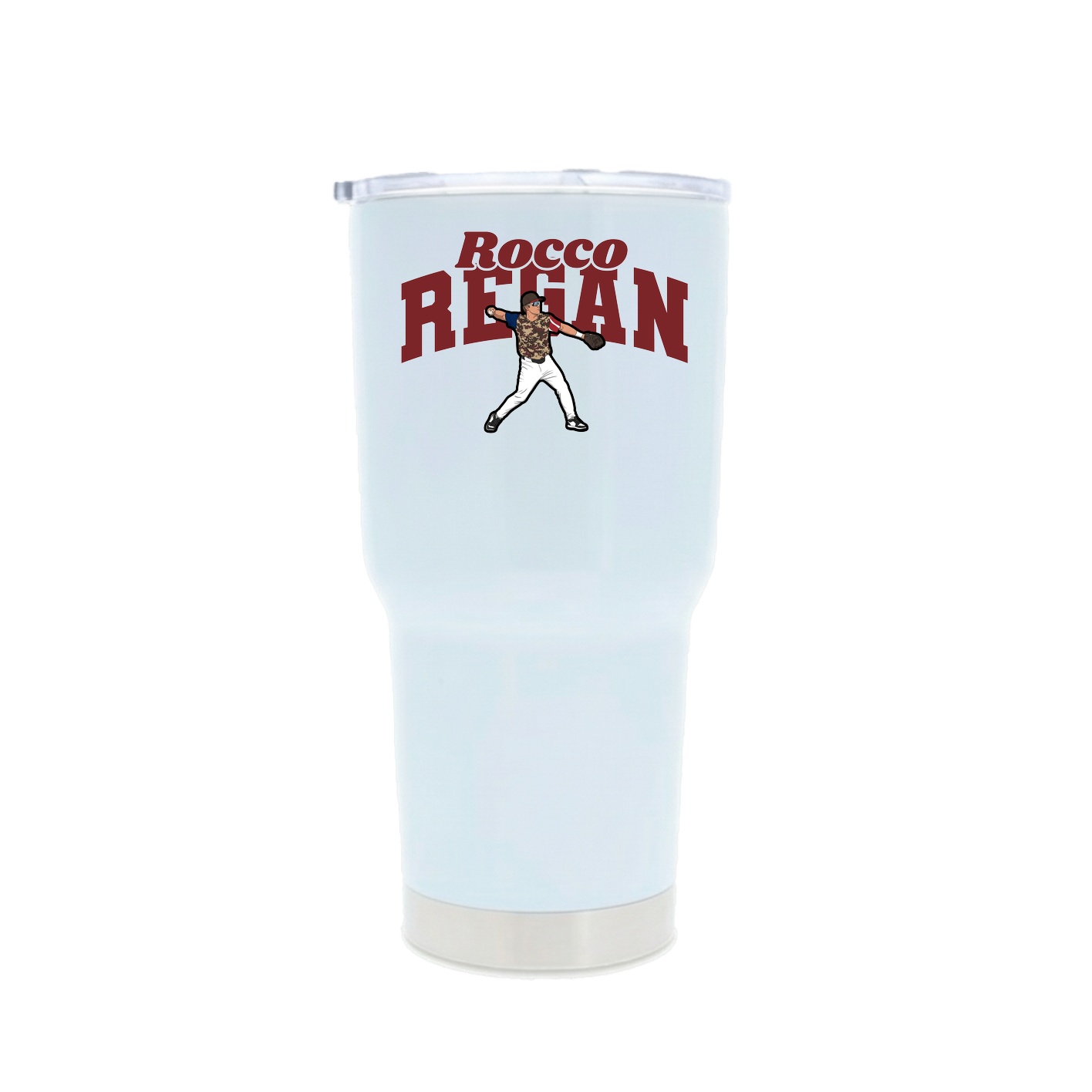 30oz Stainless Steel Tumbler — Signature Arch in White