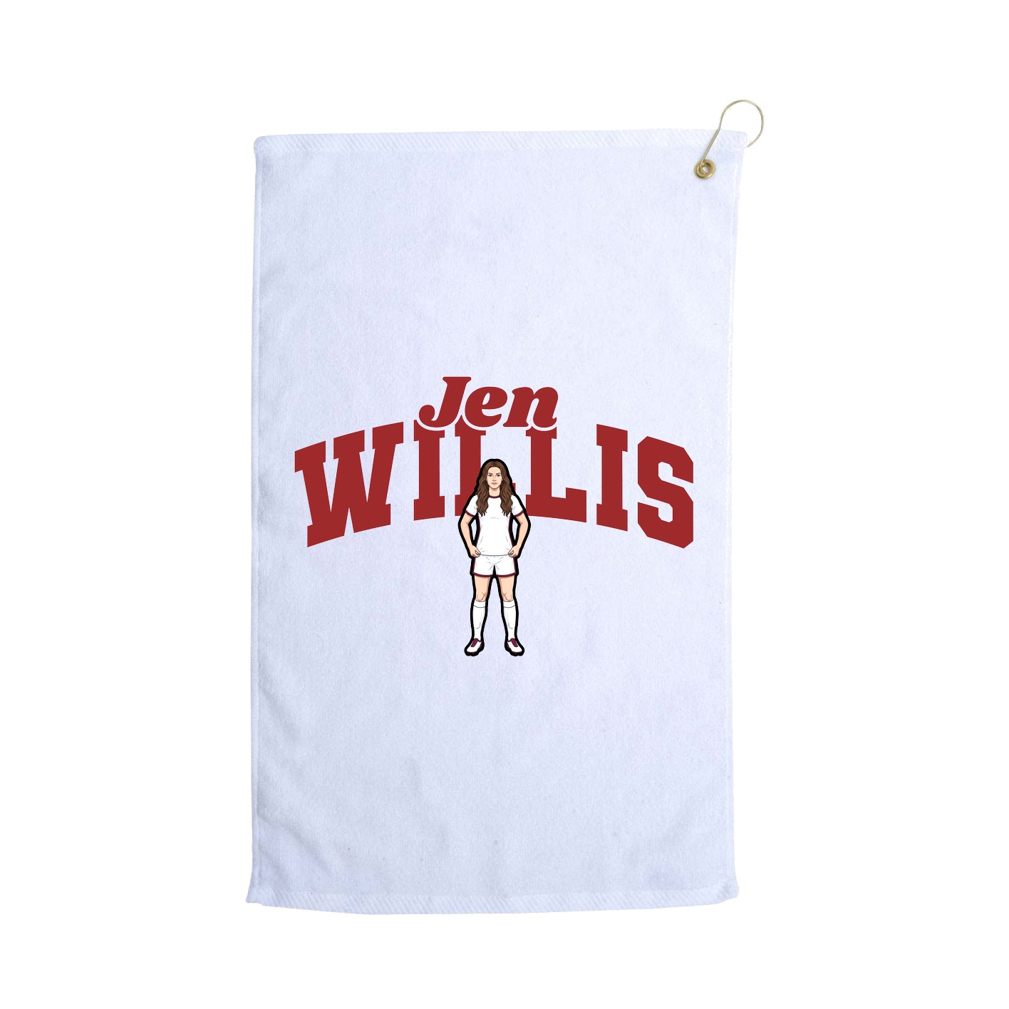 Golf Towel — Signature Arch in White