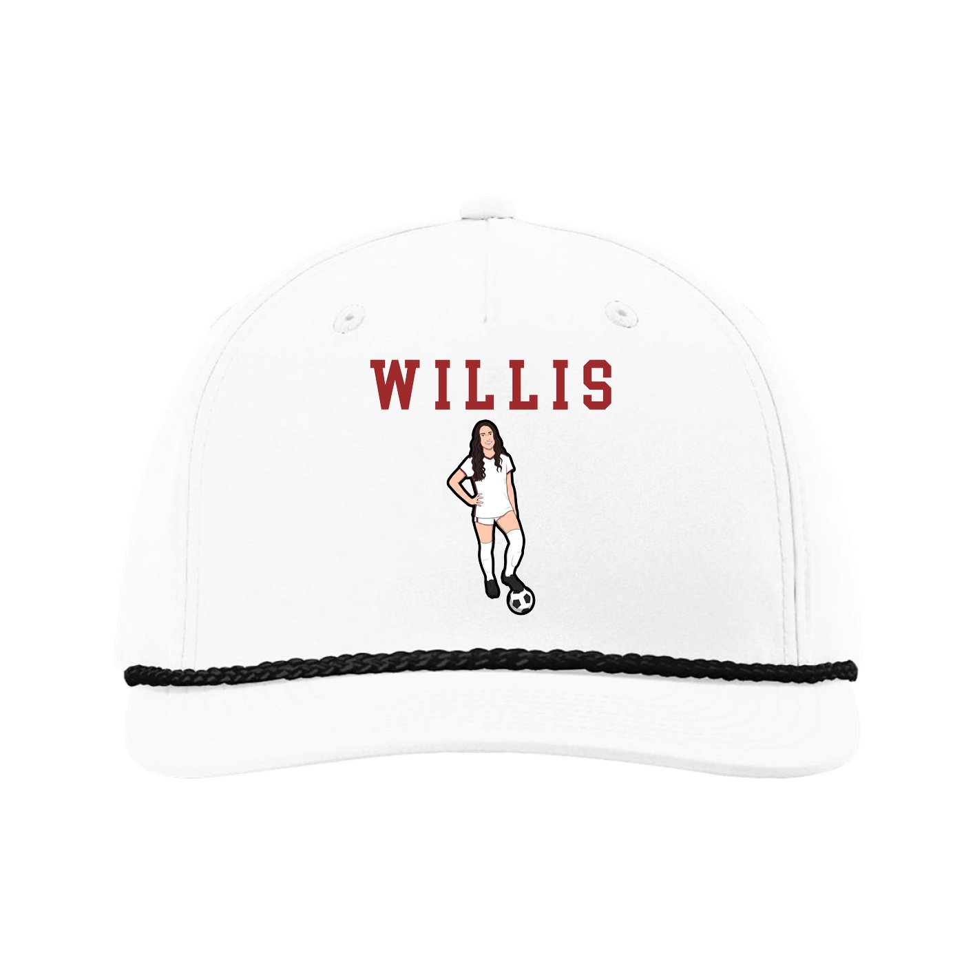 Five-Panel Classic Rope Cap — Shirsey in White