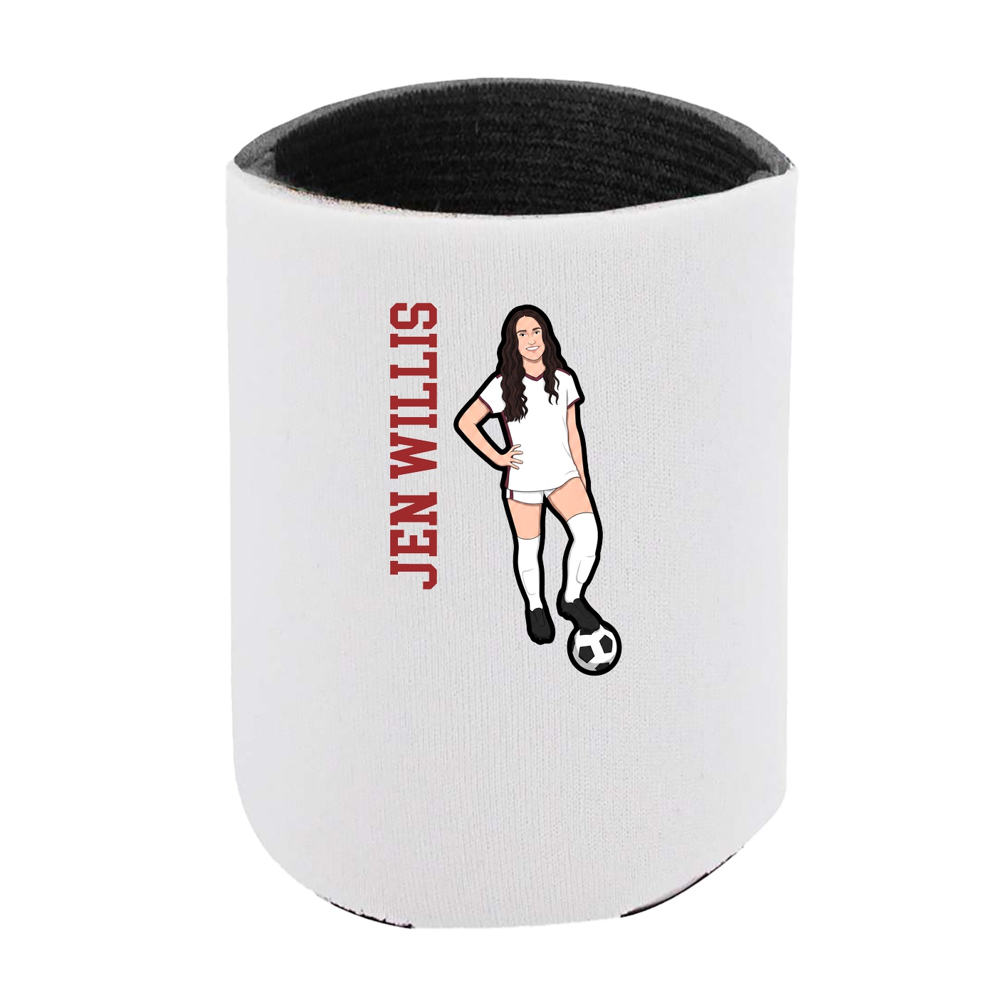 Can Holder — Name Vertical in White