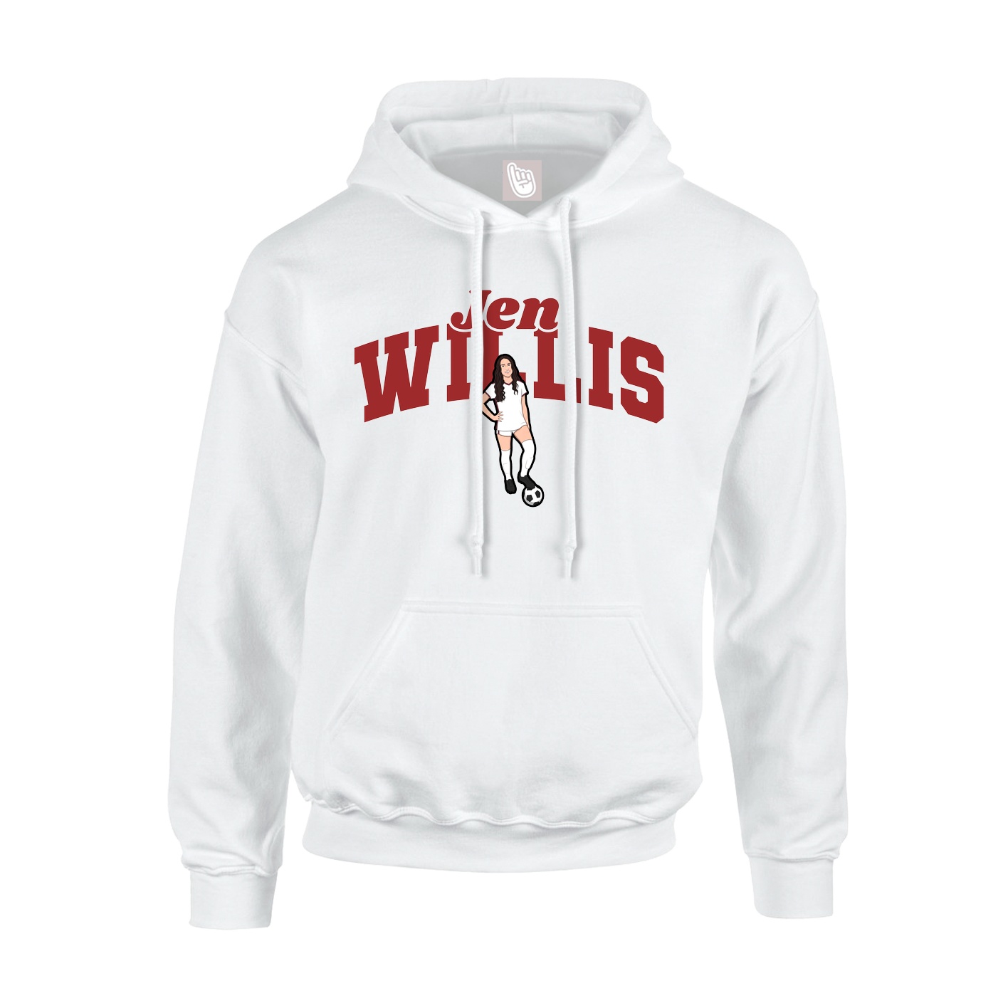 Youth Hoodie — Signature Arch in White