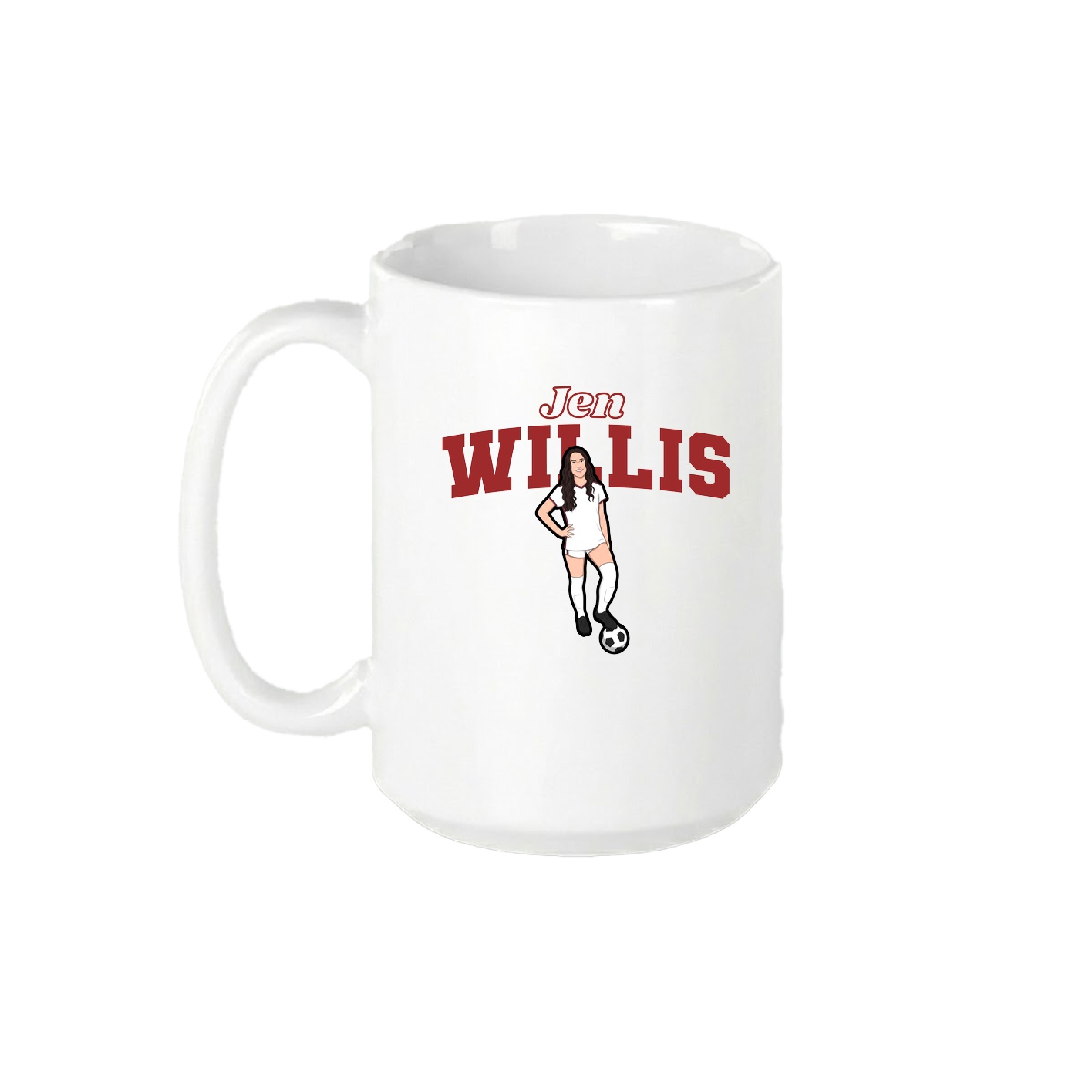15oz Coffee Mug — Name Arch in White
