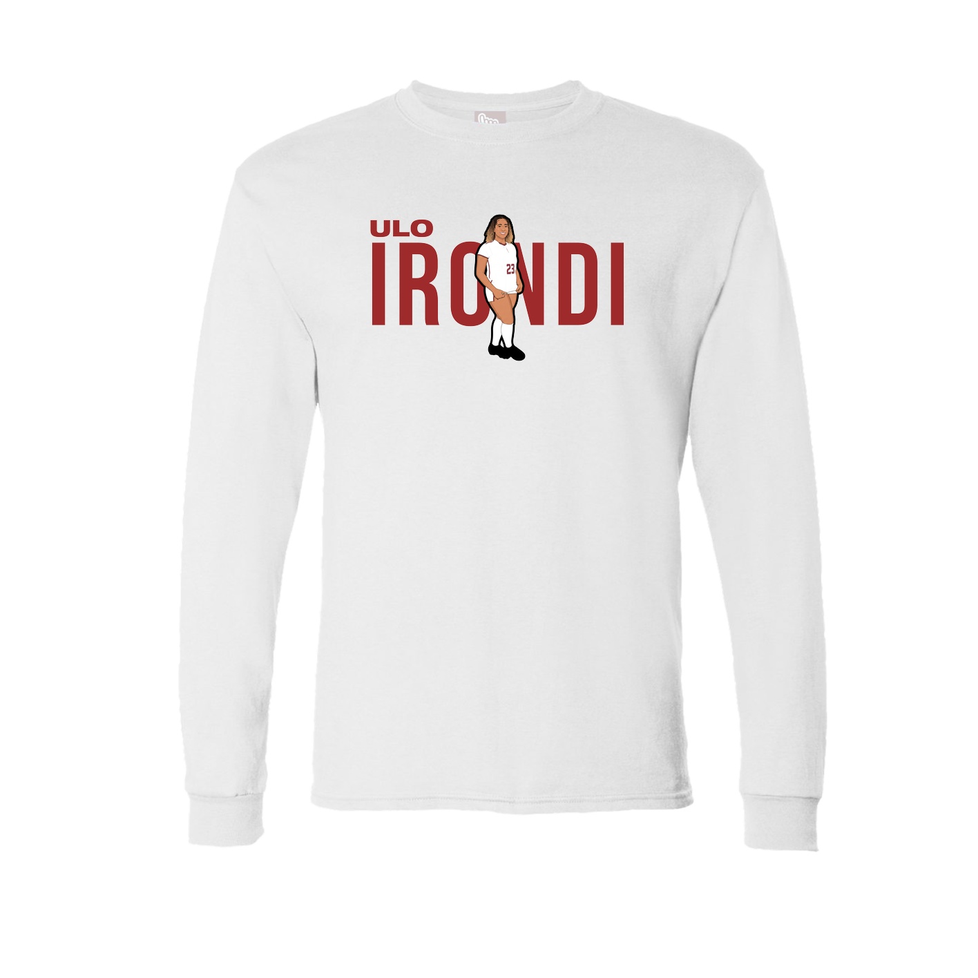Long Sleeve Tee — Player Name in White