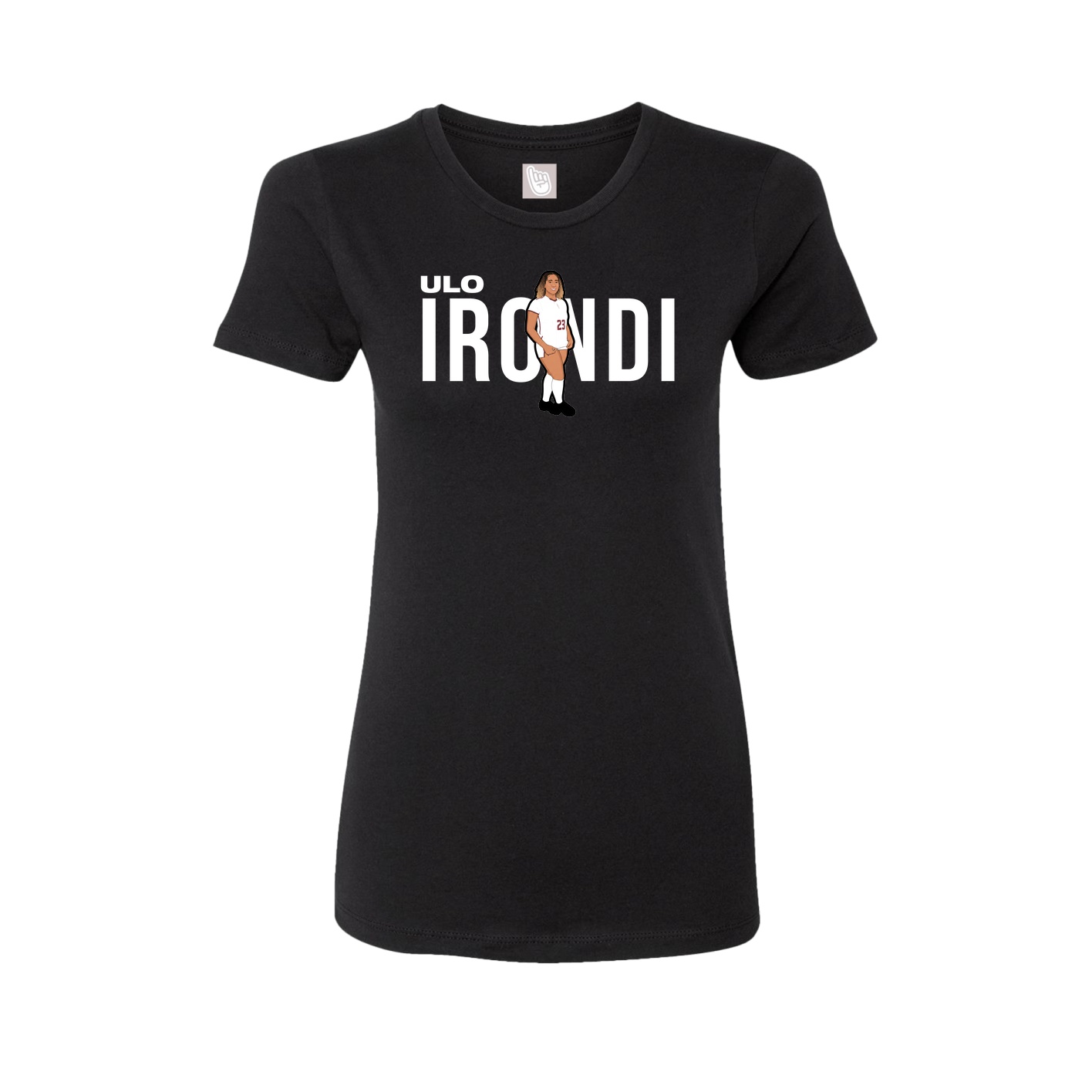 Fitted Women's Tee — Player Name in Black