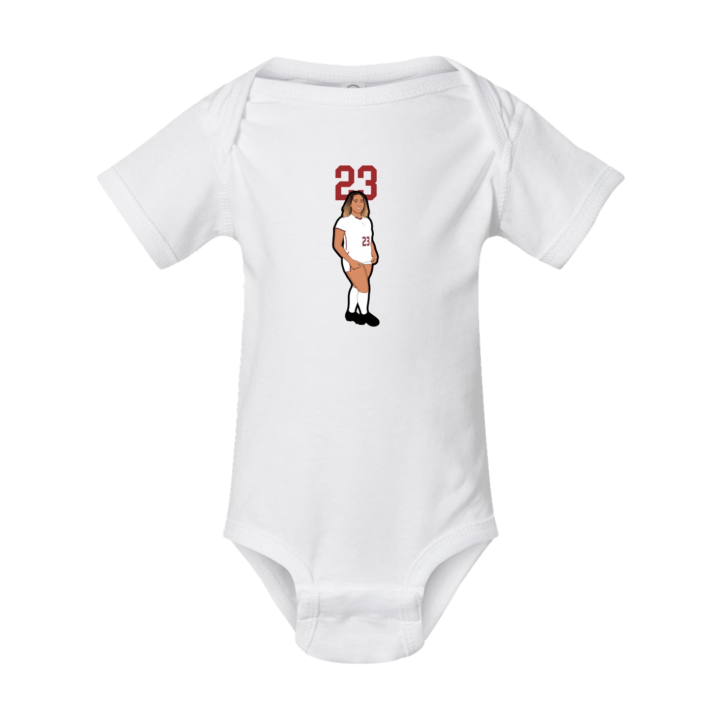 Baby Onesie — Number Top in White