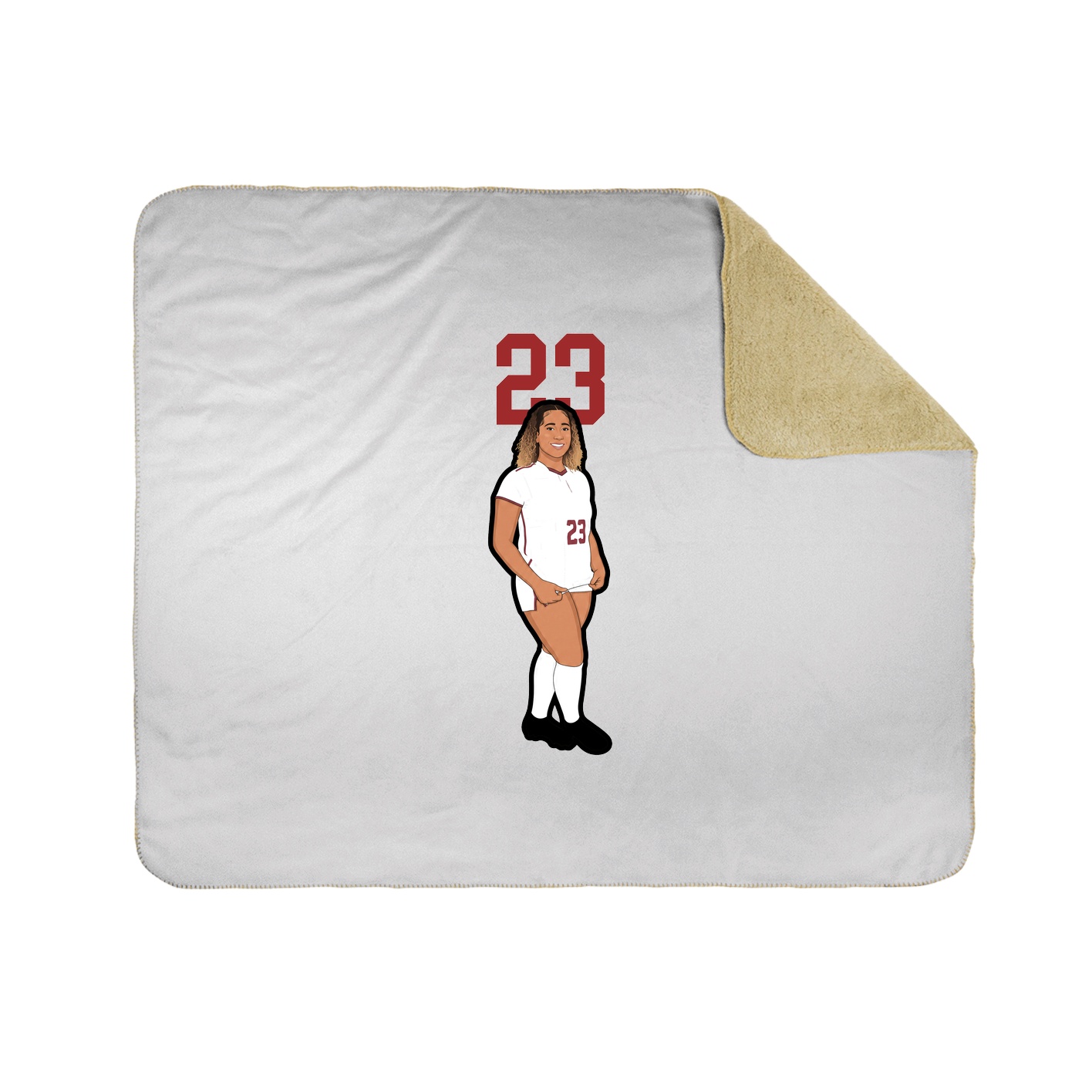 Throw Blanket — Number Top in White