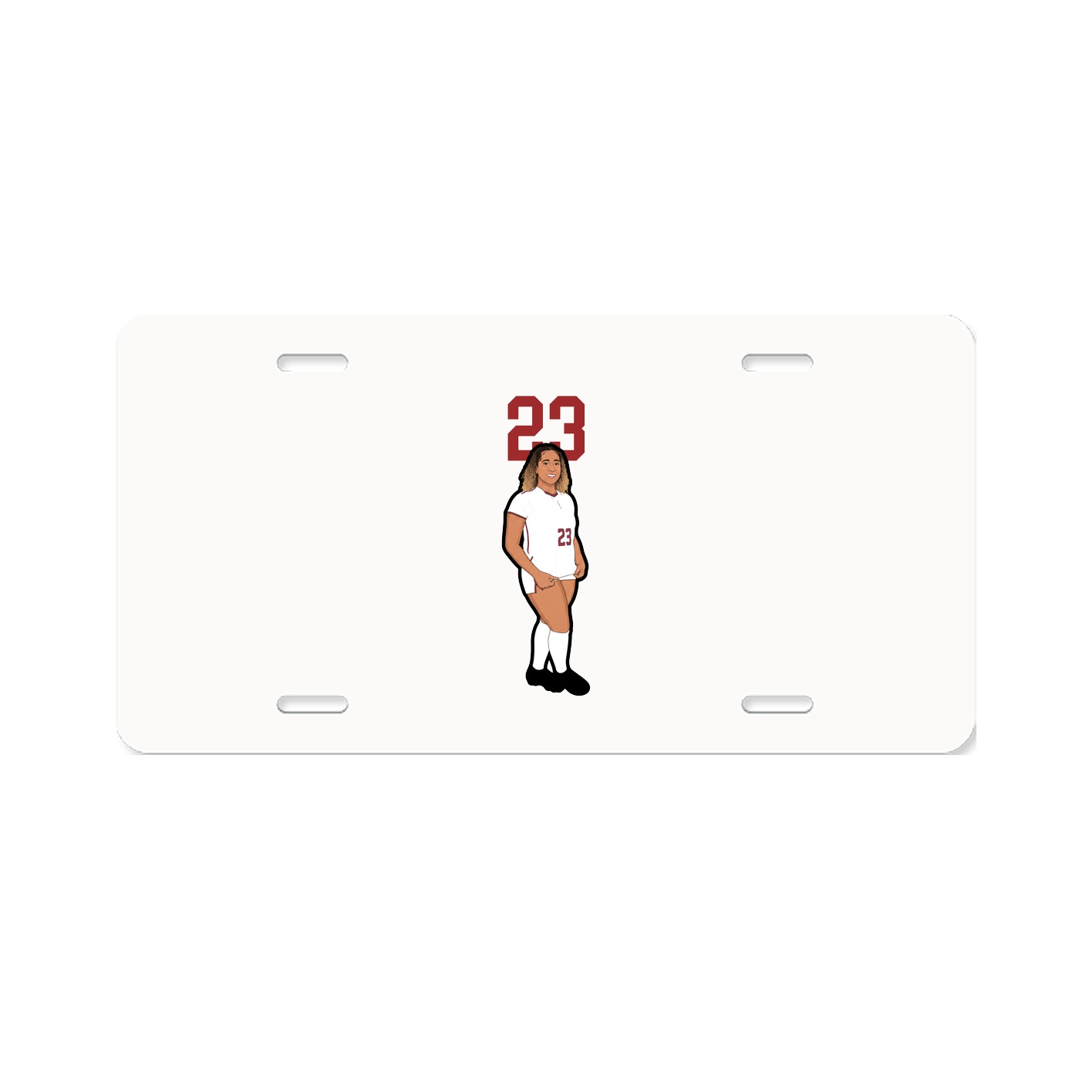 License Plate — Number Top in Classic