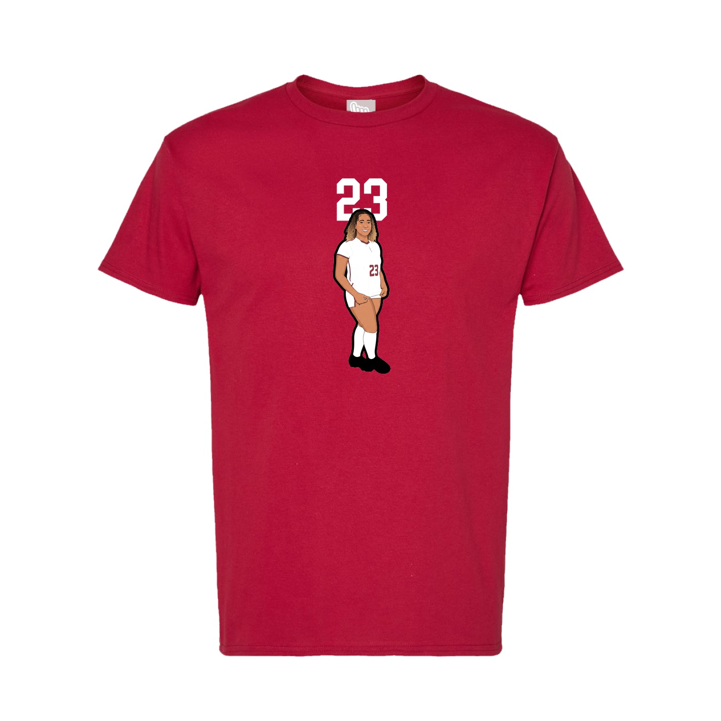 Tee — Number Top in Crimson