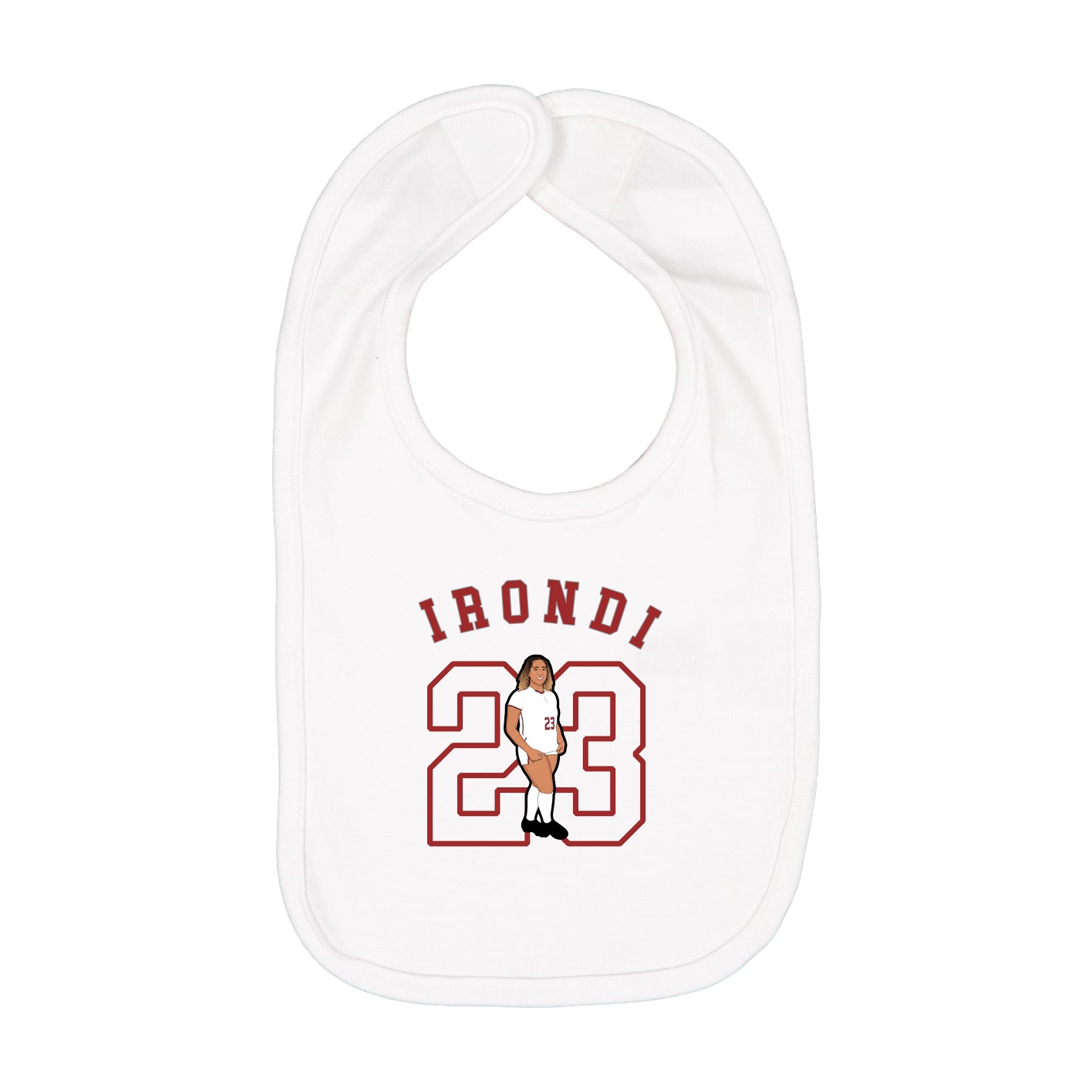 Infant Bib — Shirsey Arch in White