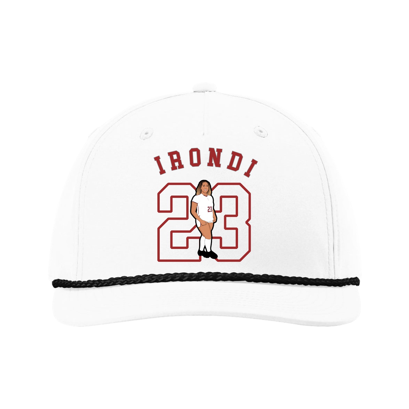 Five-Panel Classic Rope Cap — Shirsey Arch in White