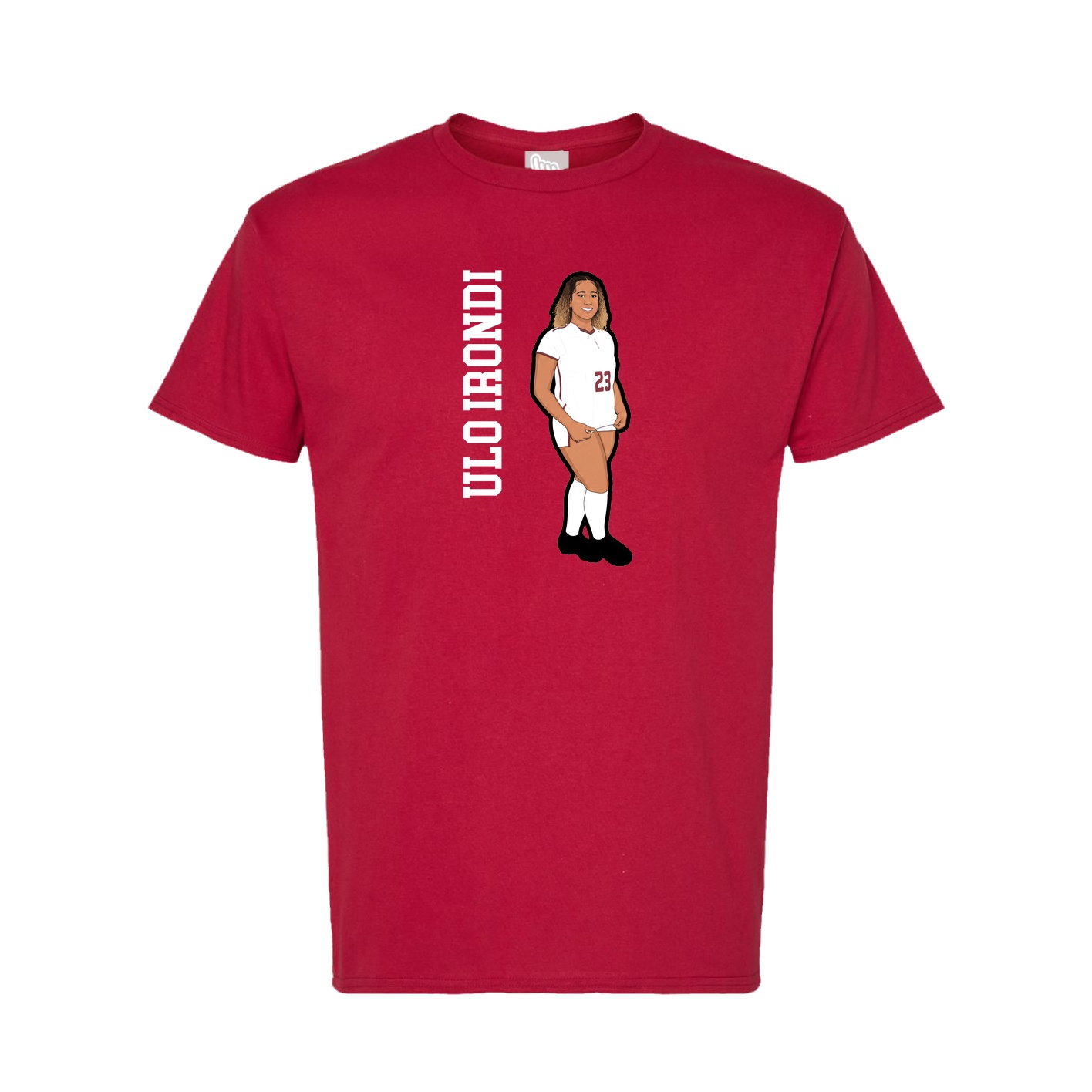 Tee — Name Vertical in Crimson