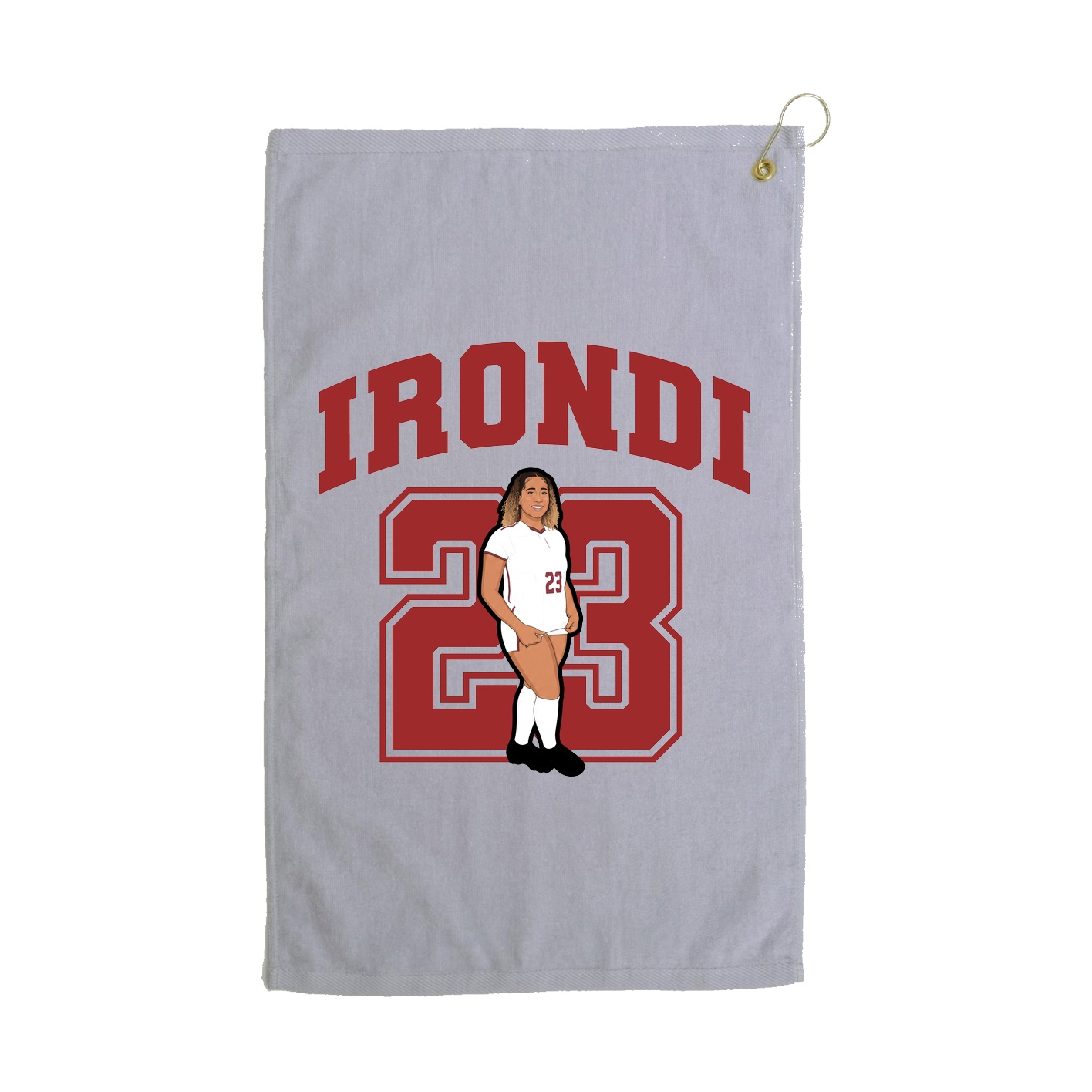 Golf Towel — Number in Grey
