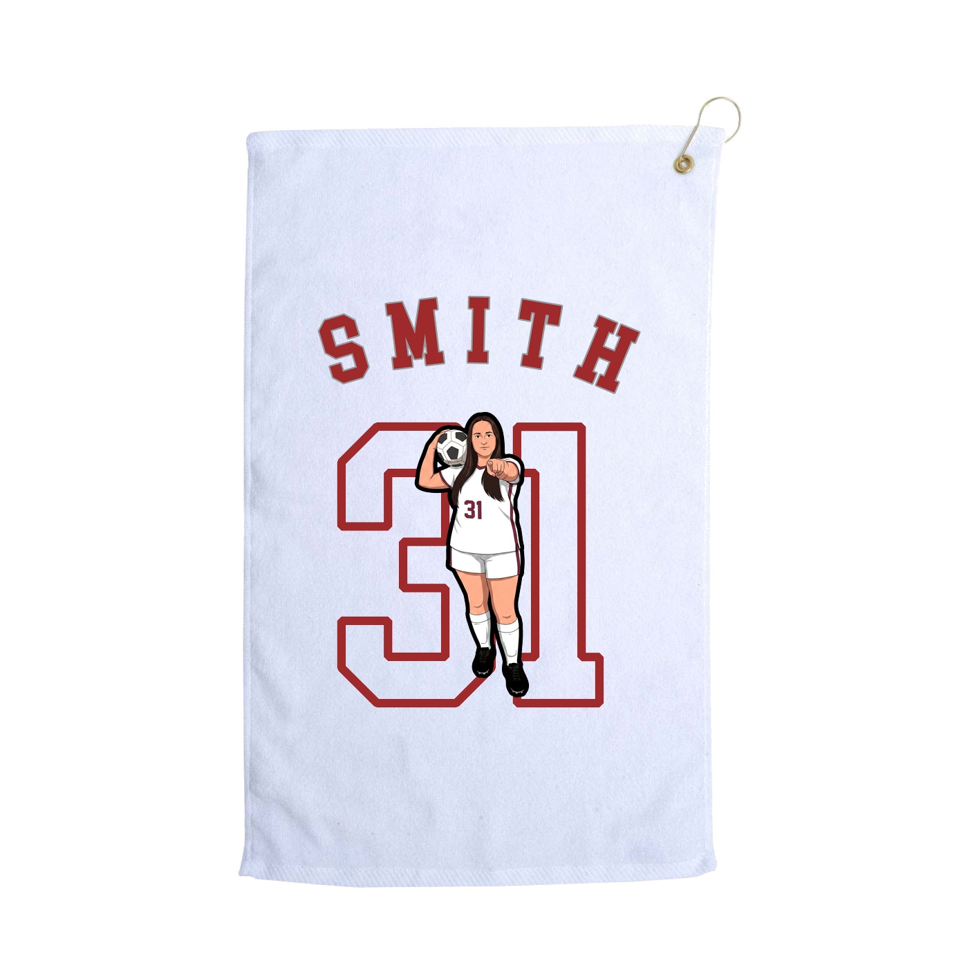 Golf Towel — Shirsey Arch in White