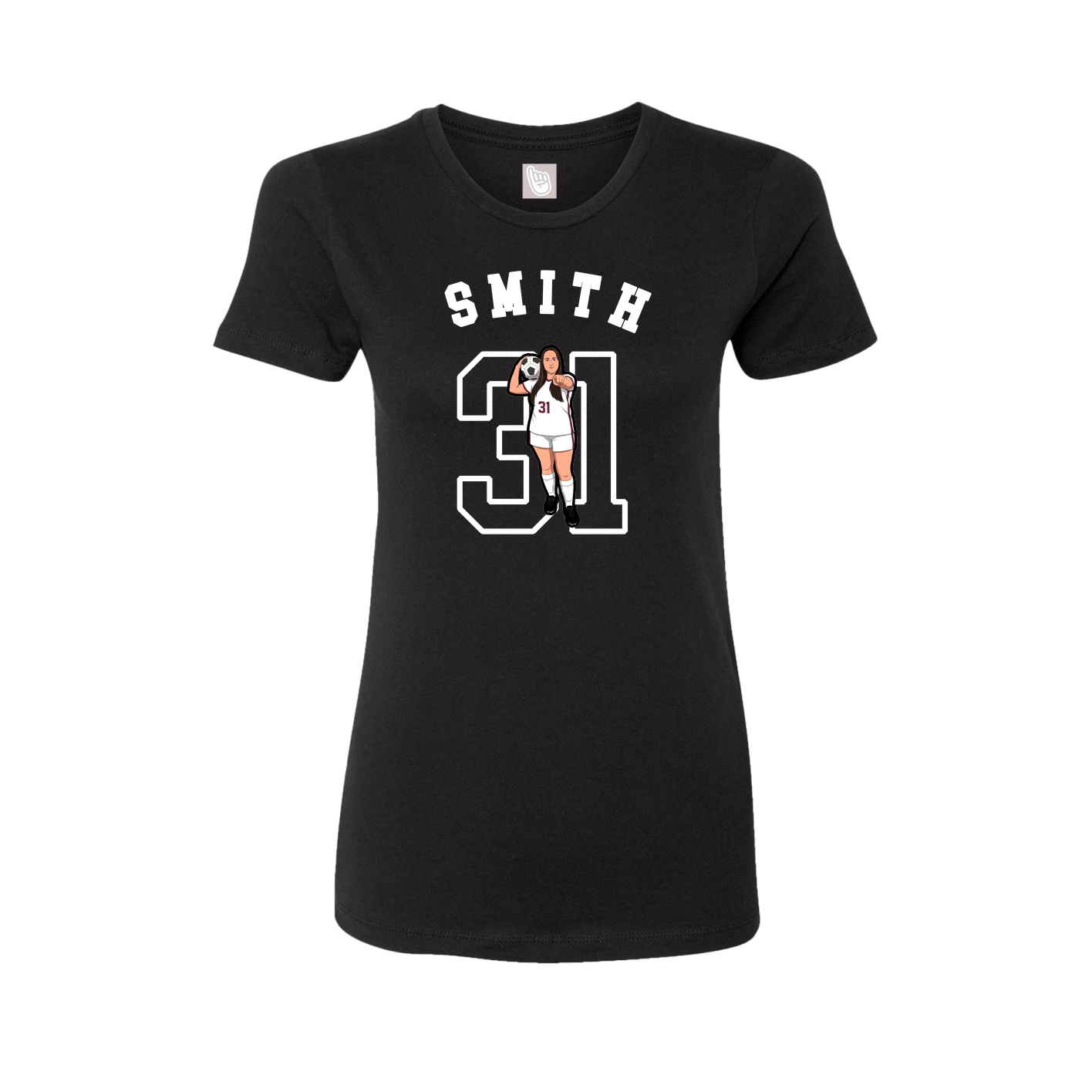 Fitted Women's Tee — Shirsey Arch in Black