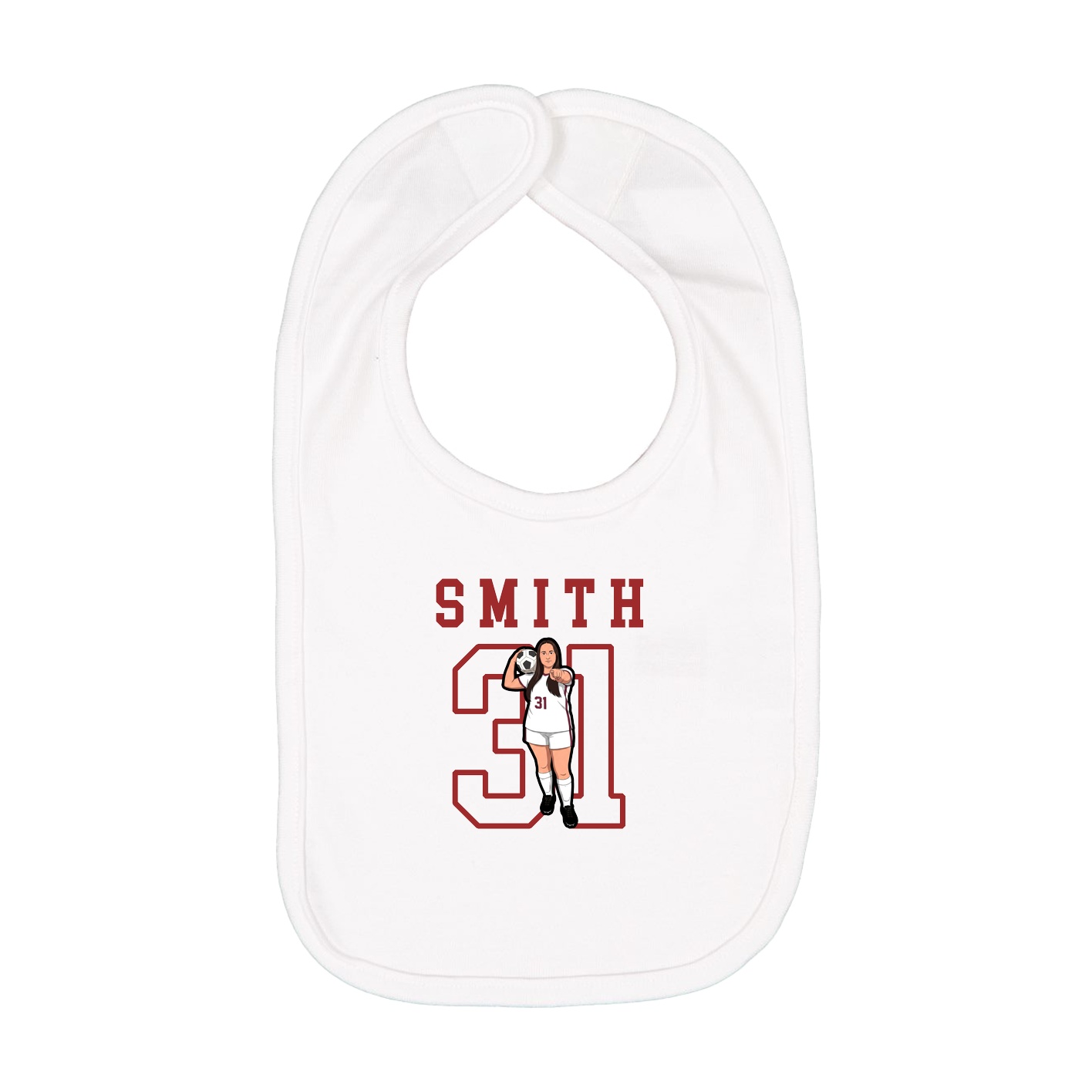 Infant Bib — Shirsey in White