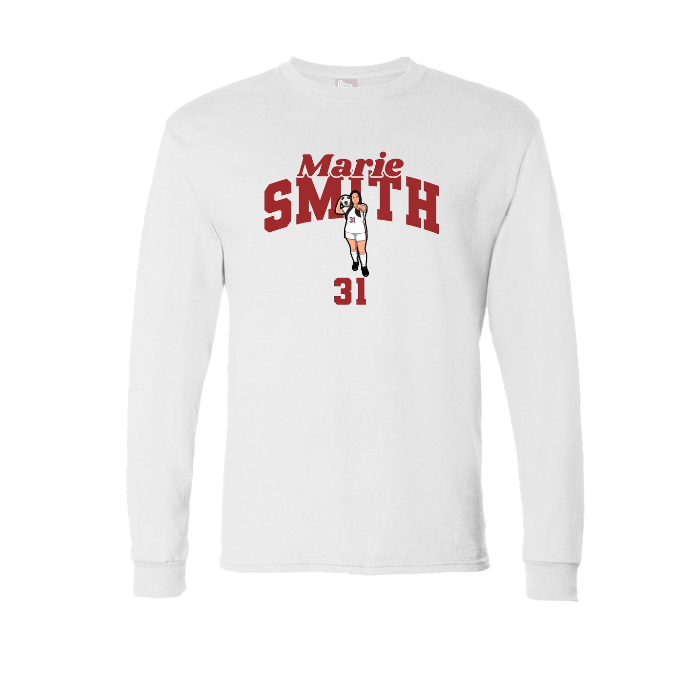 Long Sleeve Tee — Signature Arch in White