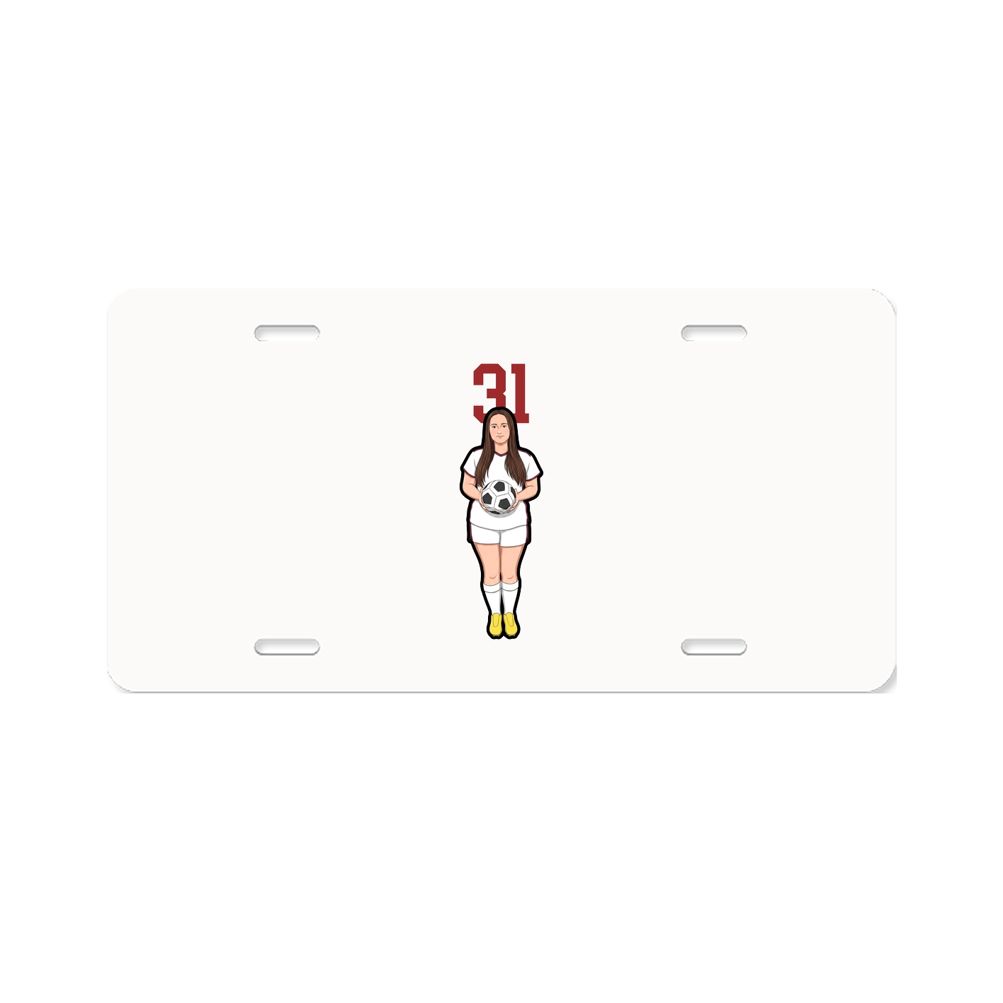 License Plate — Number Top in Classic