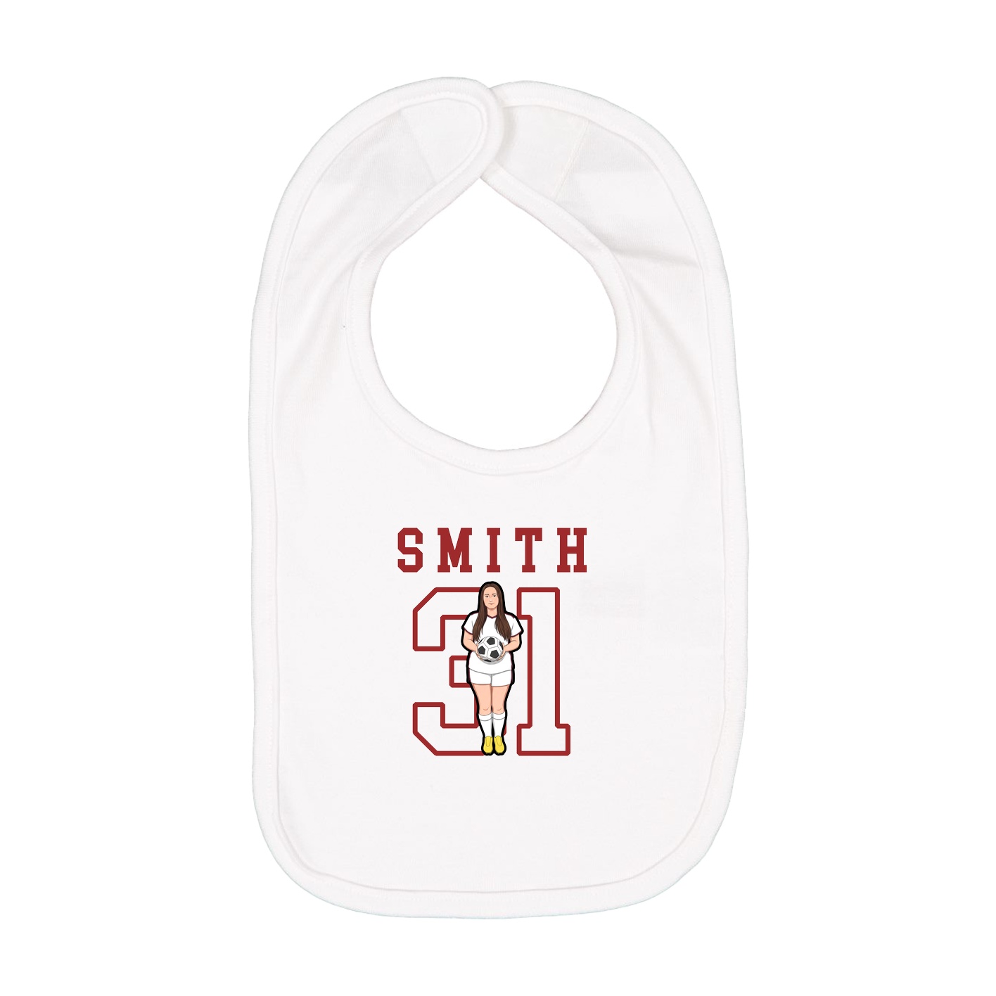 Infant Bib — Shirsey in White
