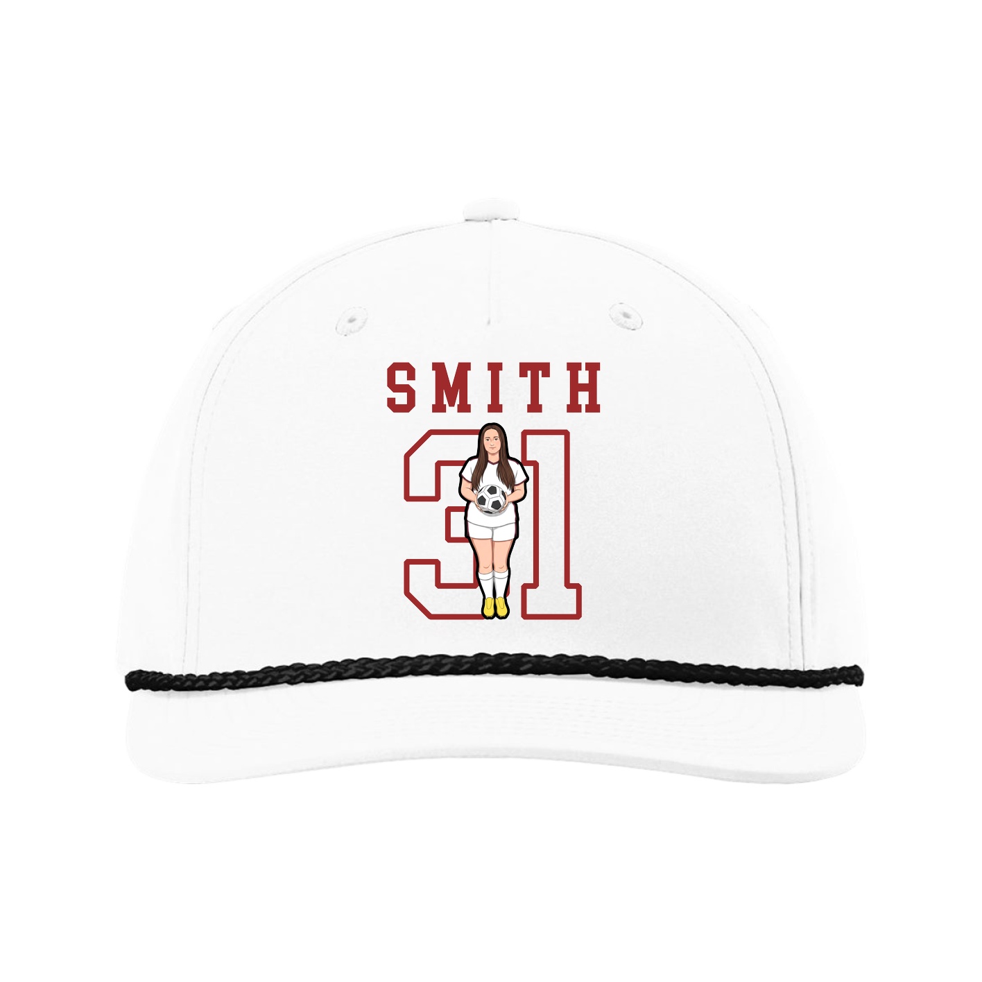 Five-Panel Classic Rope Cap — Shirsey in White