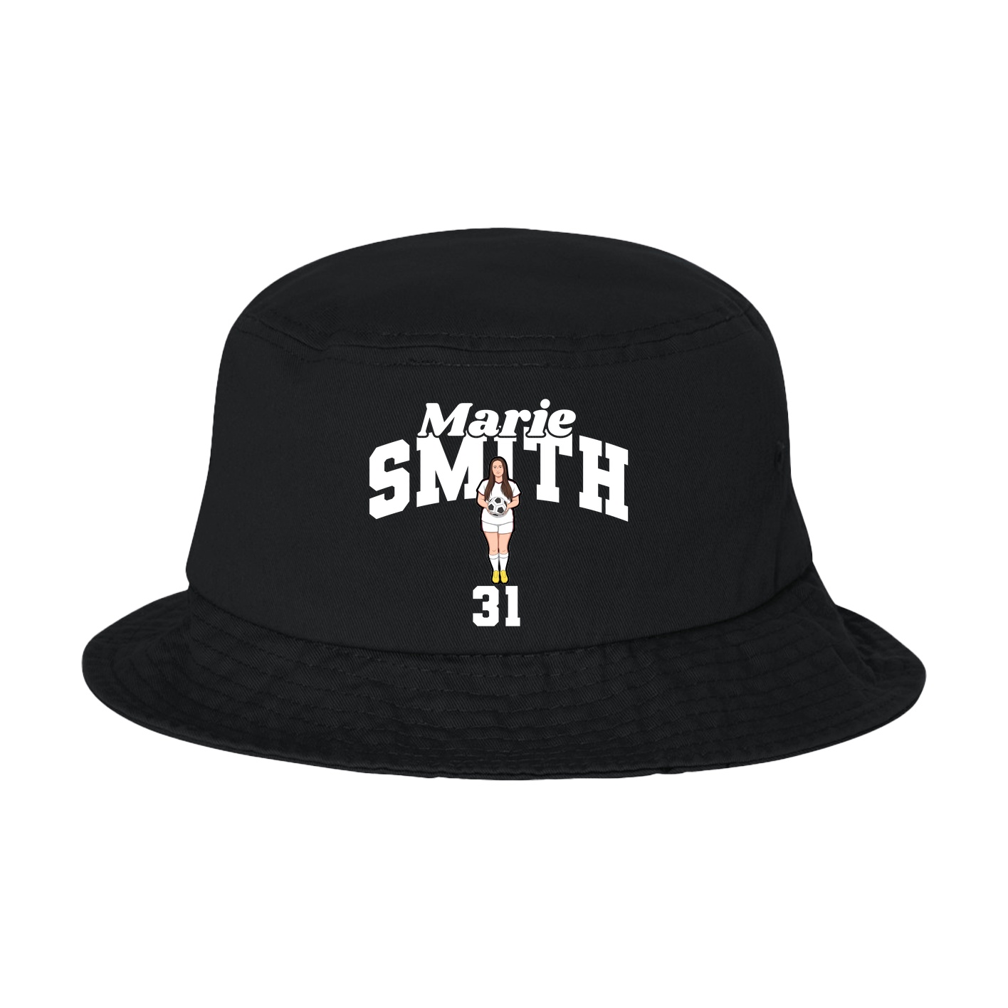 Bucket Cap — Signature Arch in Black