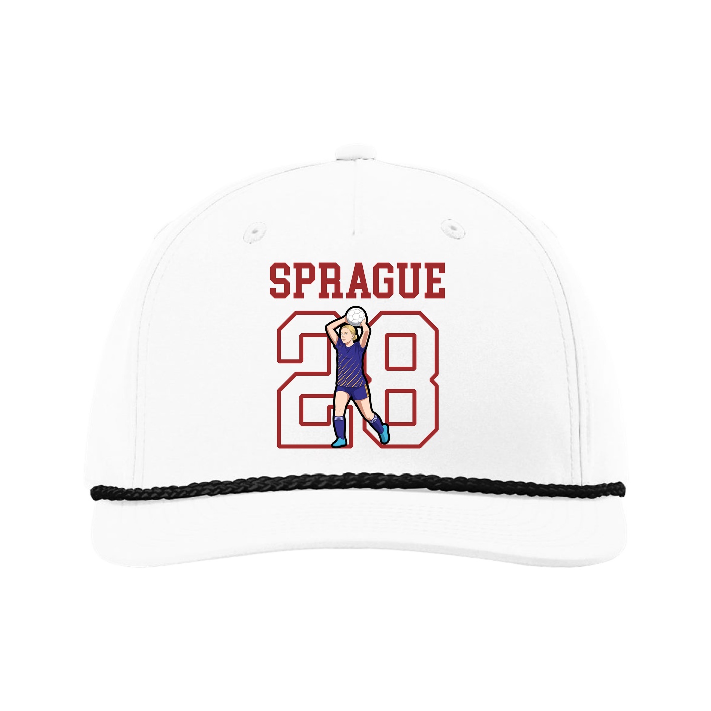 Five-Panel Classic Rope Cap — Shirsey in White