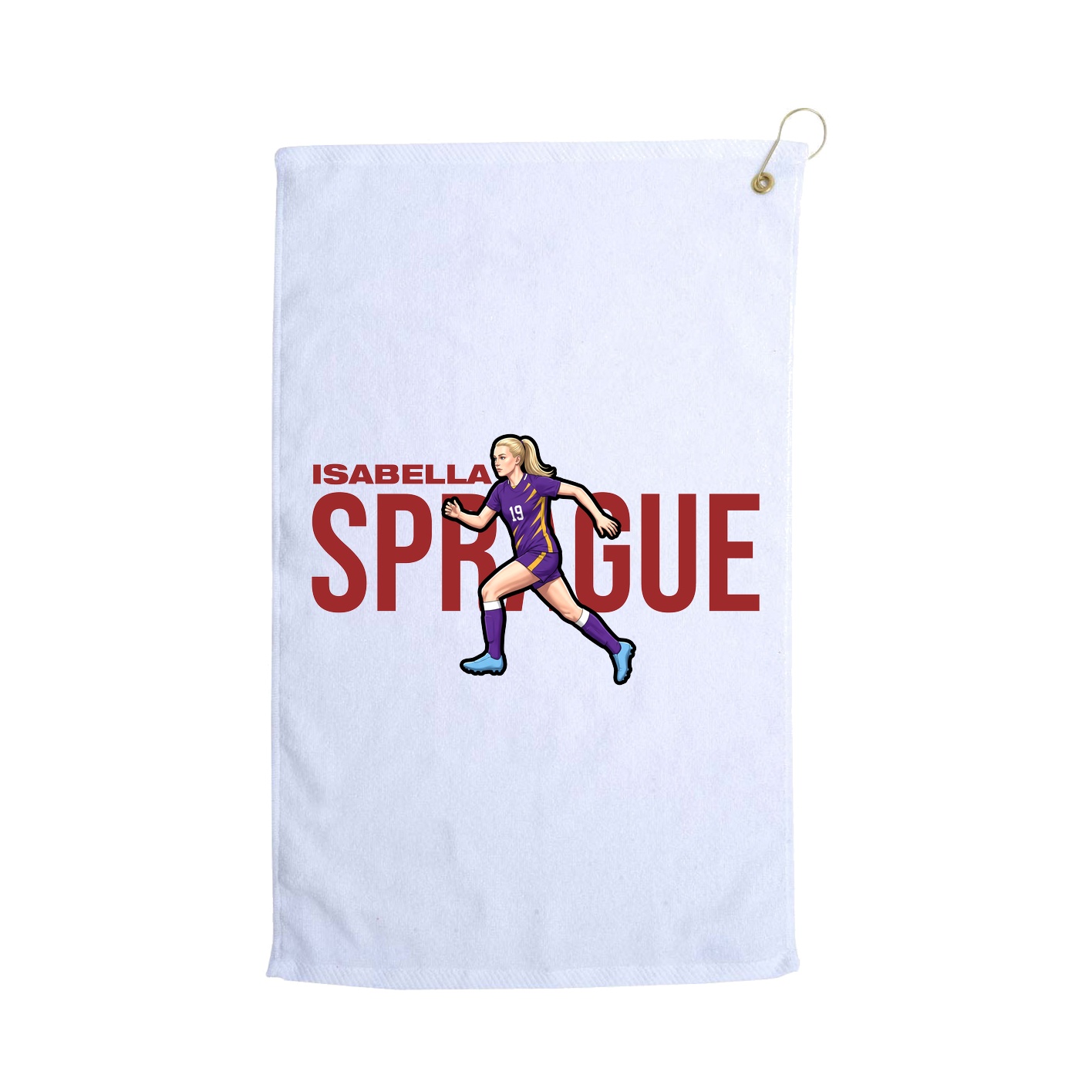 Golf Towel — Player Name in White