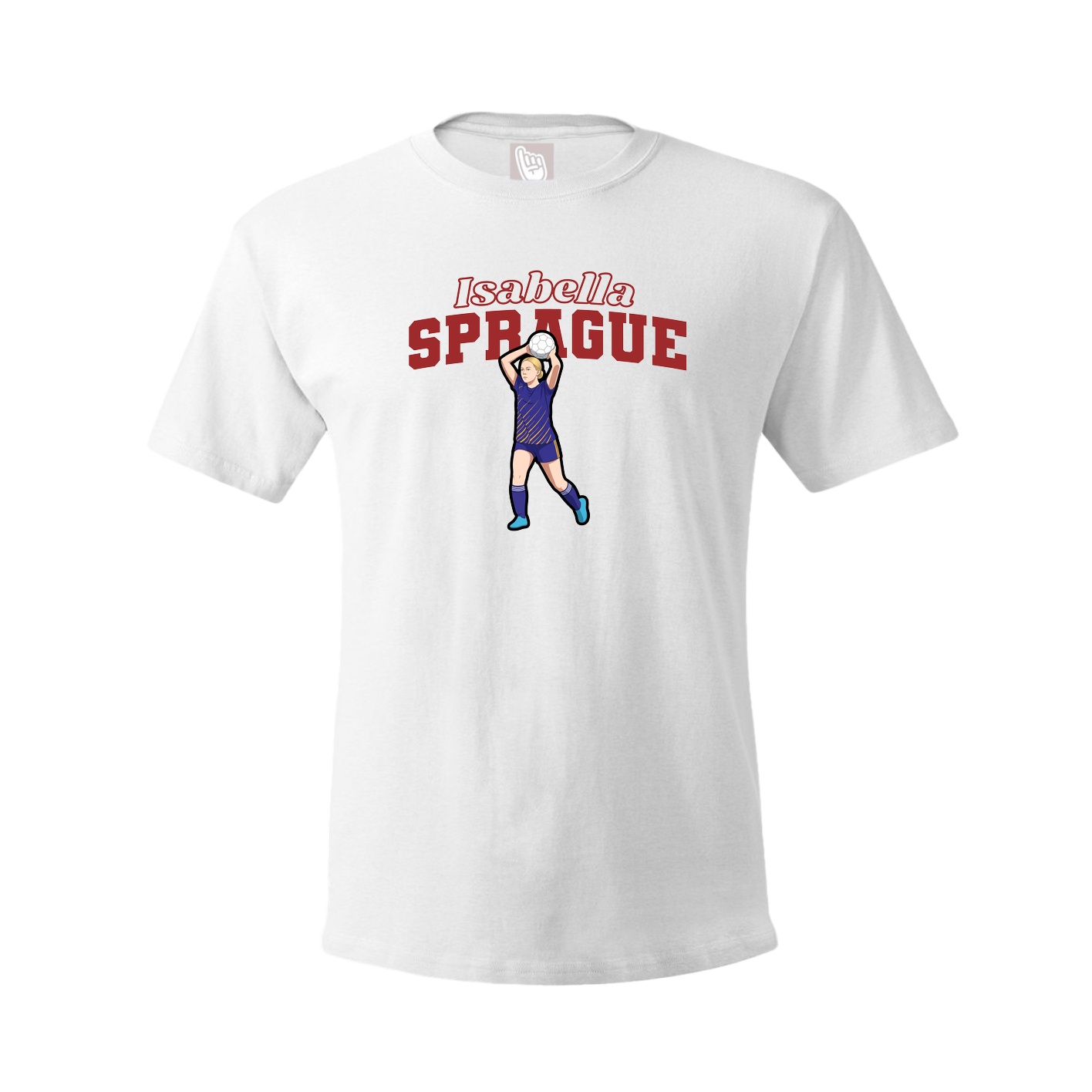 Youth Tee — Name Arch in White