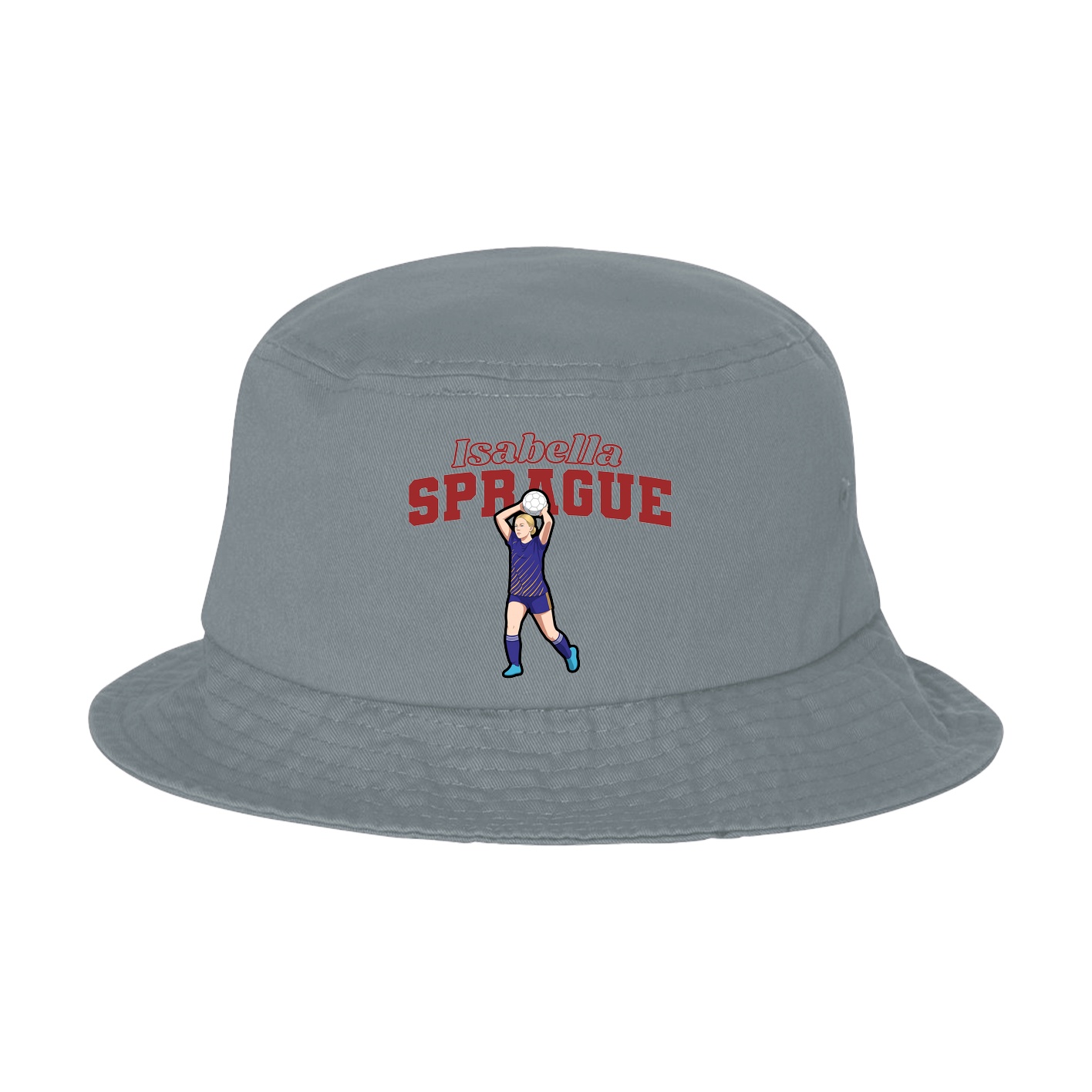 Bucket Cap — Name Arch in Grey