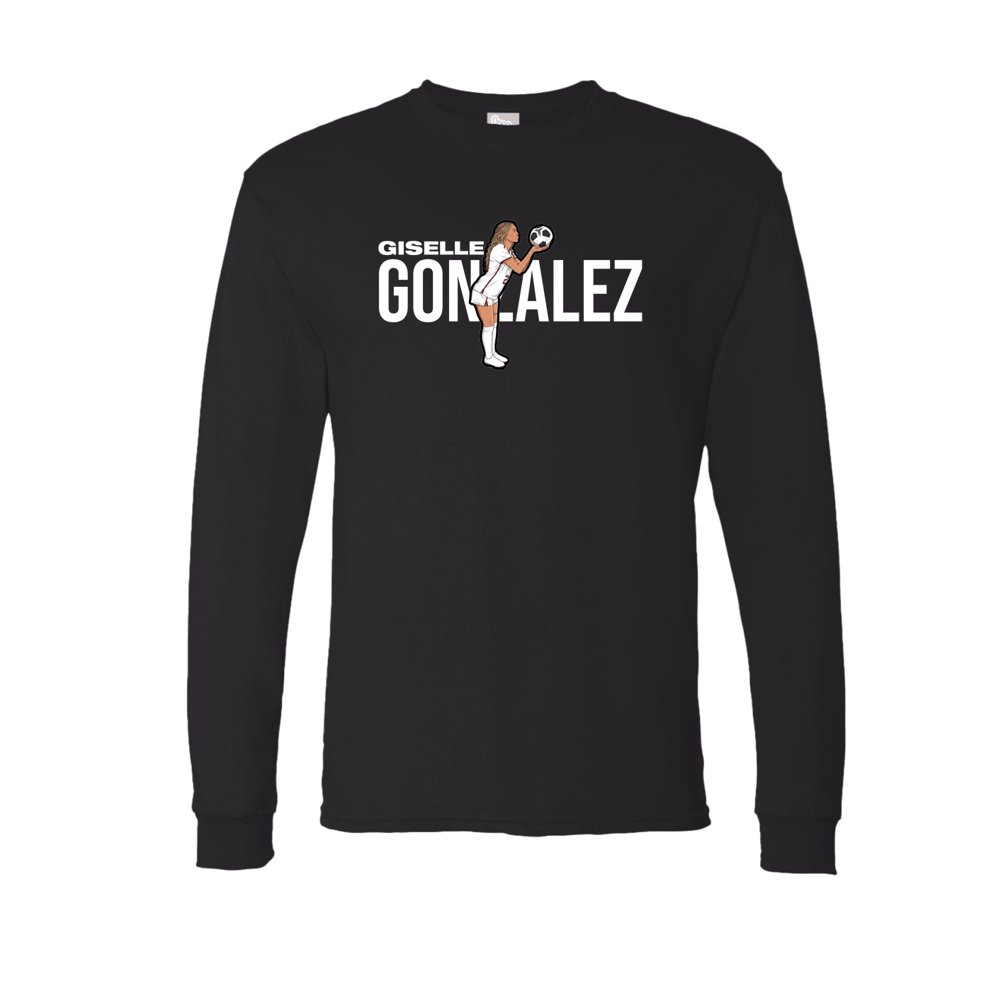 Long Sleeve Tee — Player Name in Black