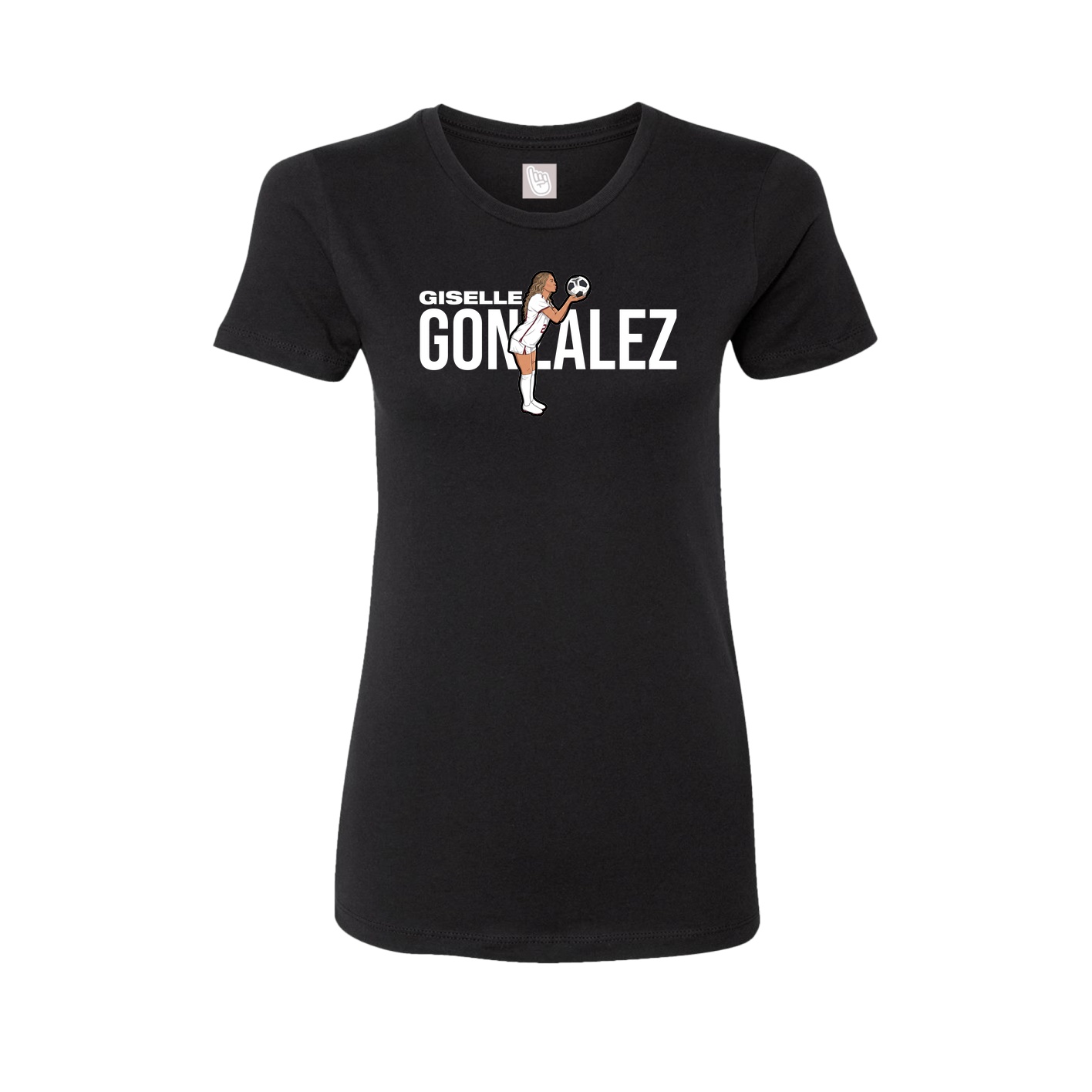 Fitted Women's Tee — Player Name in Black