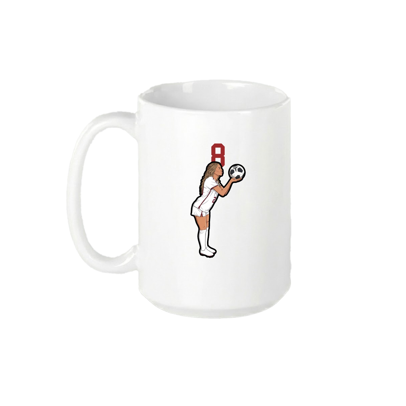 15oz Coffee Mug — Number Top in White