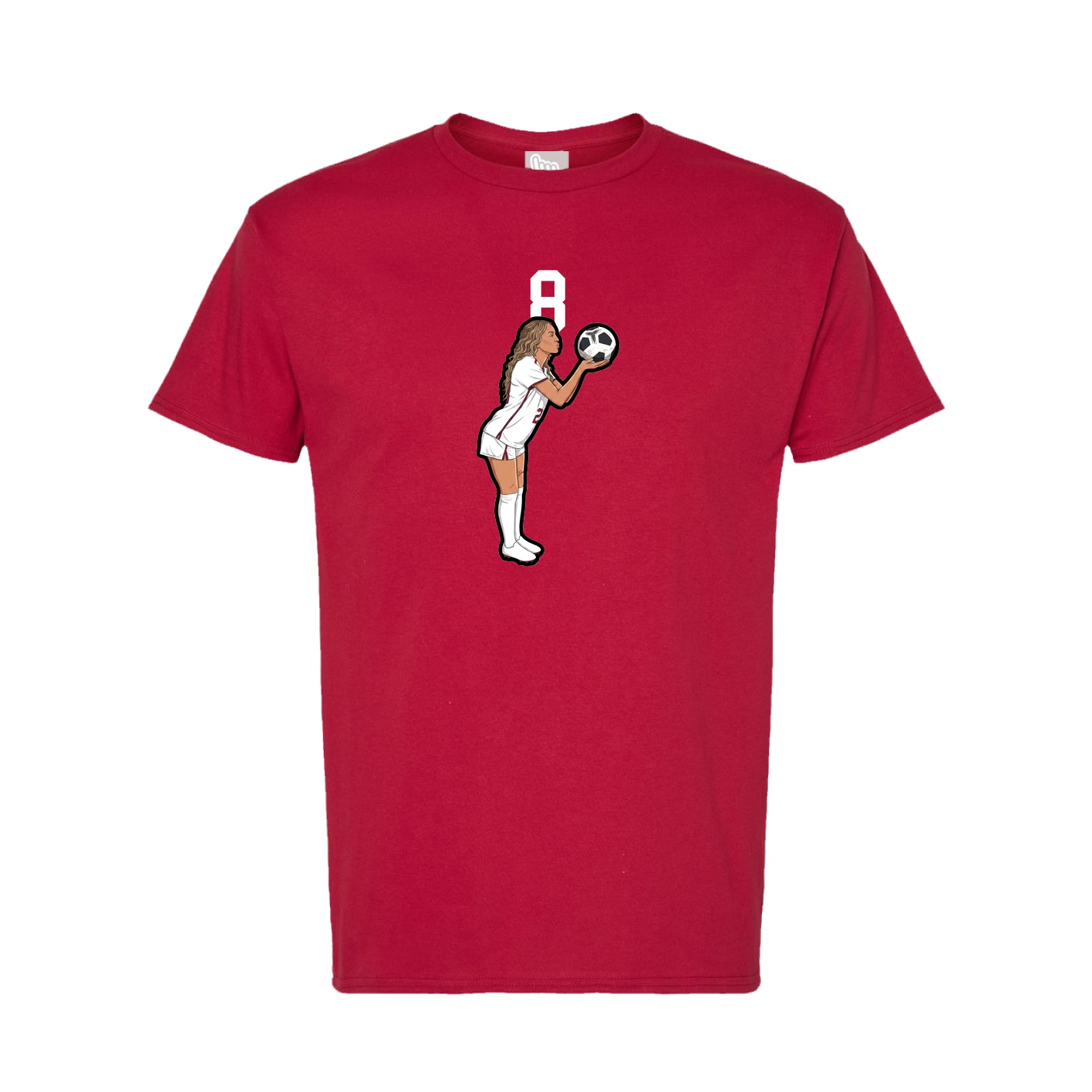 Tee — Number Top in Crimson