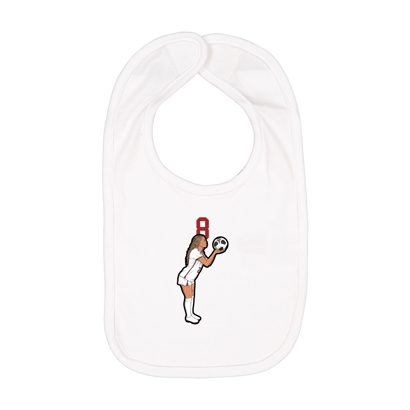 Infant Bib — Number Top in White