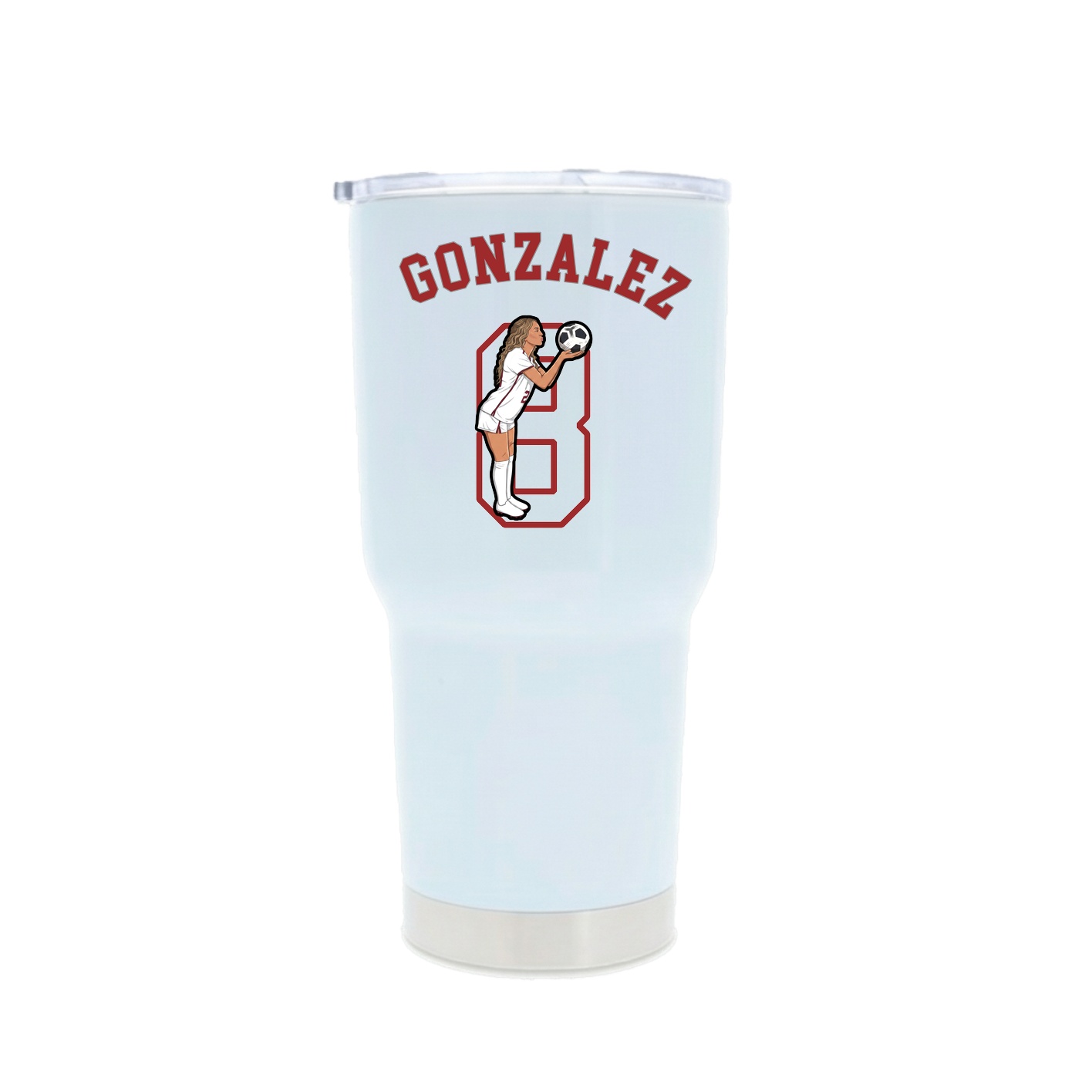 30oz Stainless Steel Tumbler — Shirsey Arch in White
