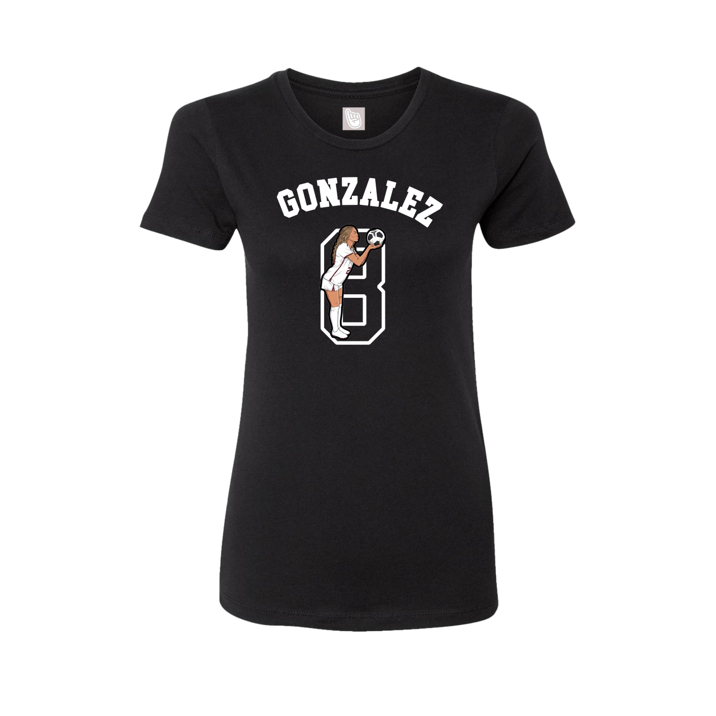Fitted Women's Tee — Shirsey Arch in Black