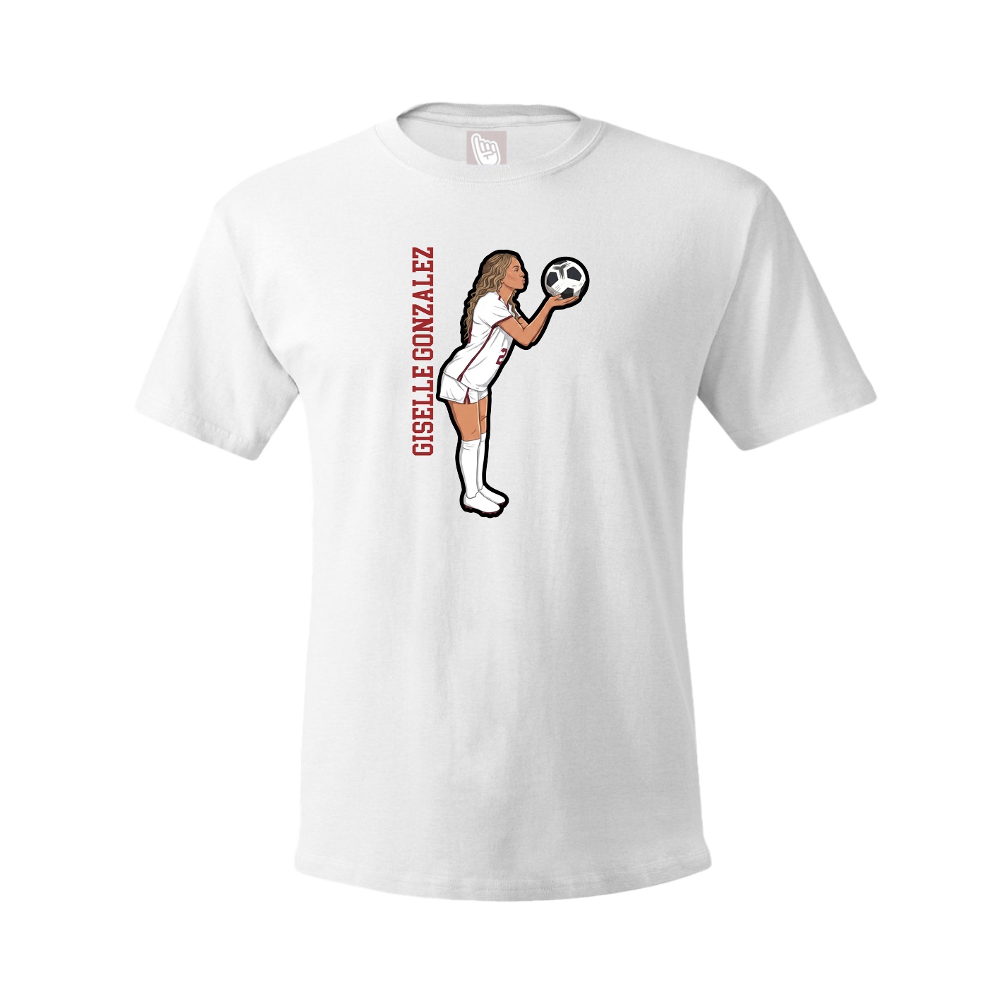 Youth Tee — Name Vertical in White