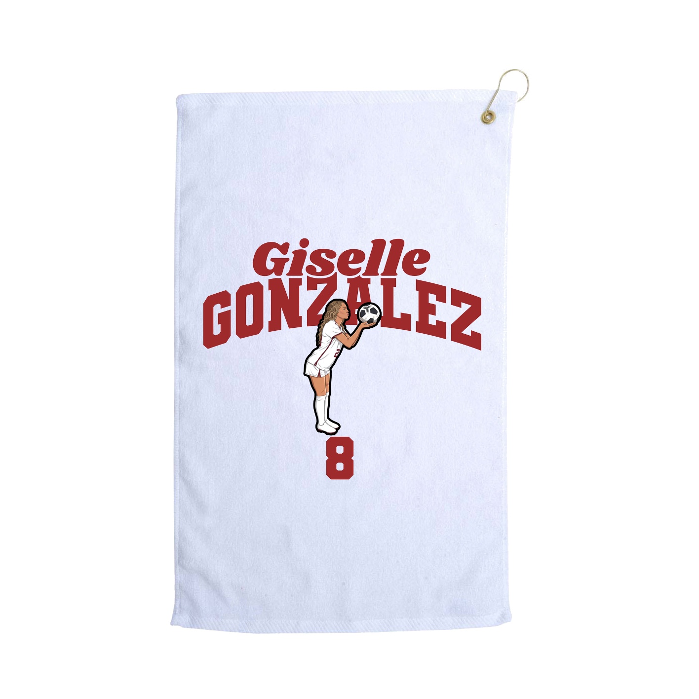 Golf Towel — Signature Arch in White