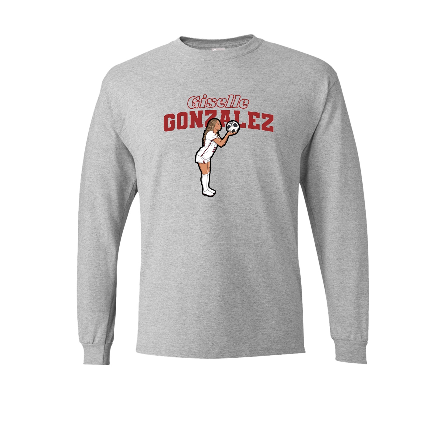 Long Sleeve Tee — Name Arch in Grey