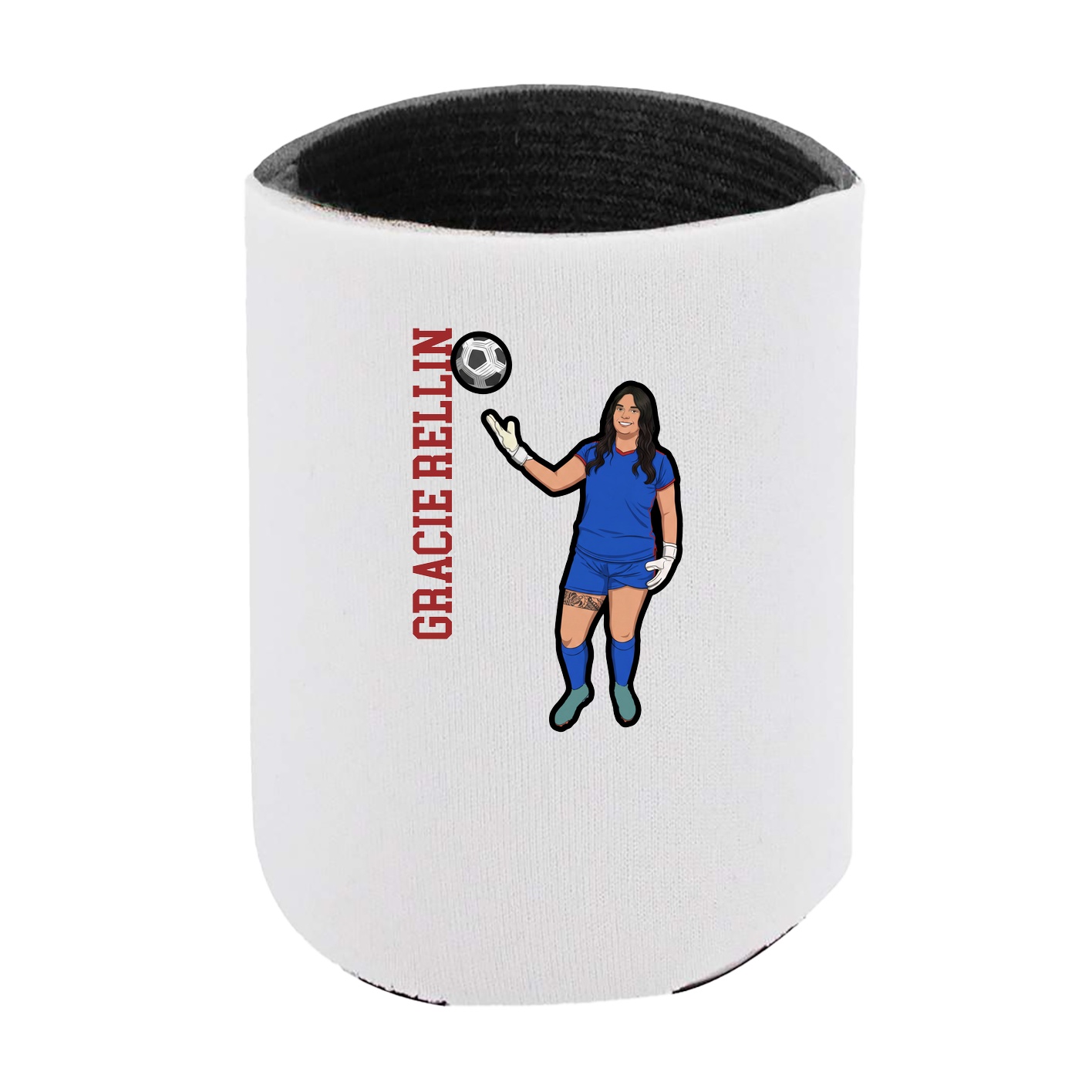 Can Holder — Name Vertical in White