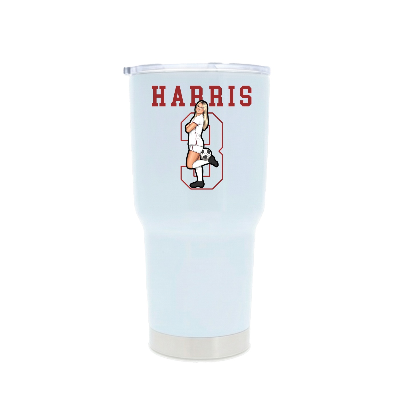 30oz Stainless Steel Tumbler — Shirsey in White