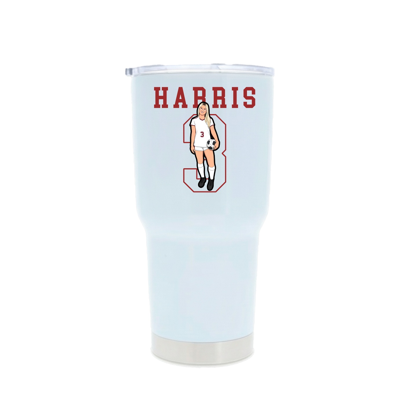 30oz Stainless Steel Tumbler — Shirsey in White