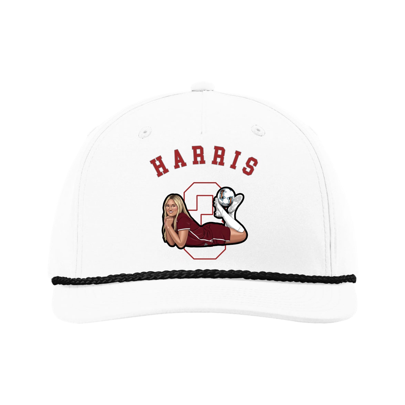 Five-Panel Classic Rope Cap — Shirsey Arch in White