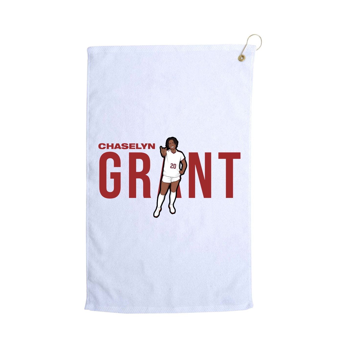 Golf Towel — Player Name in White