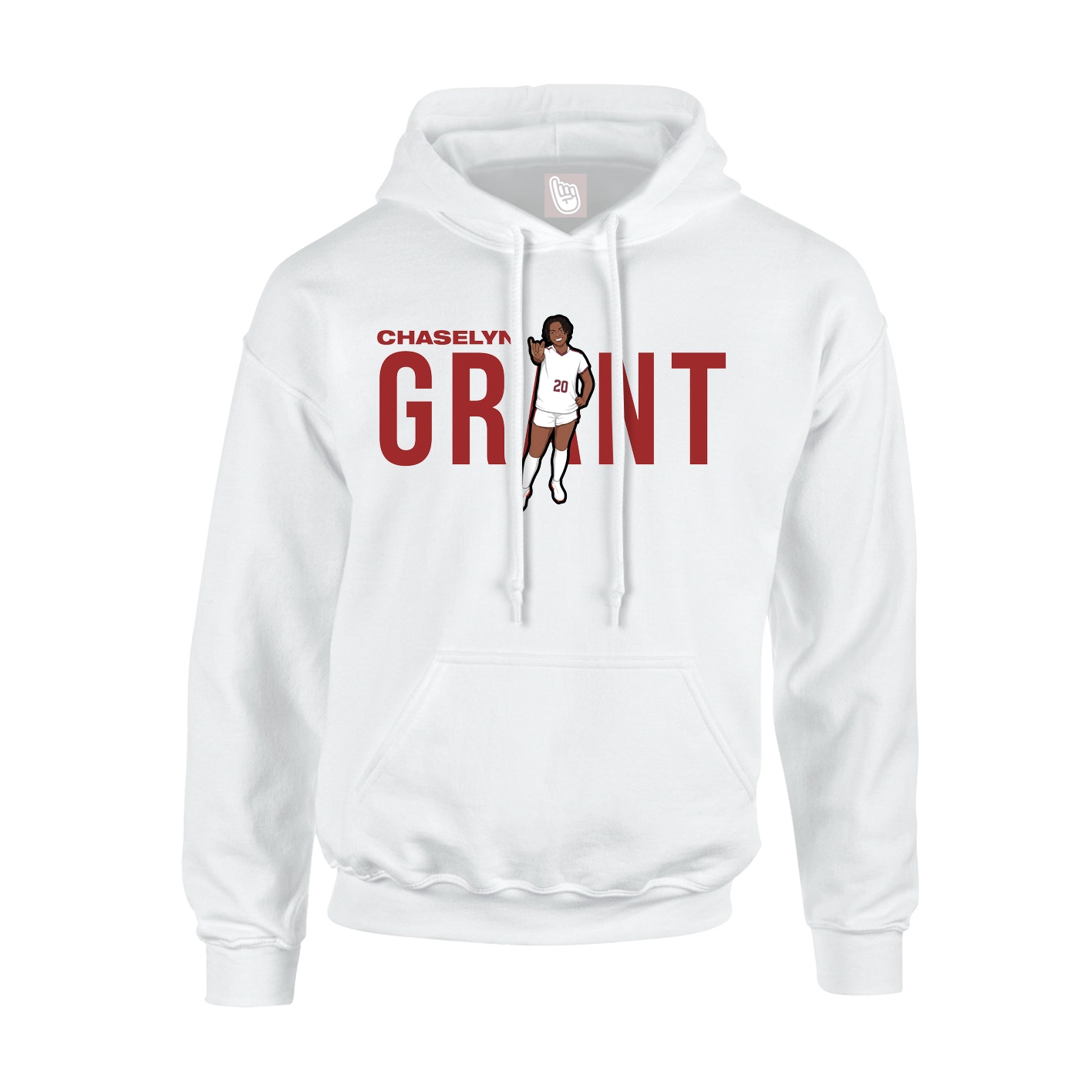 Youth Hoodie — Player Name in White