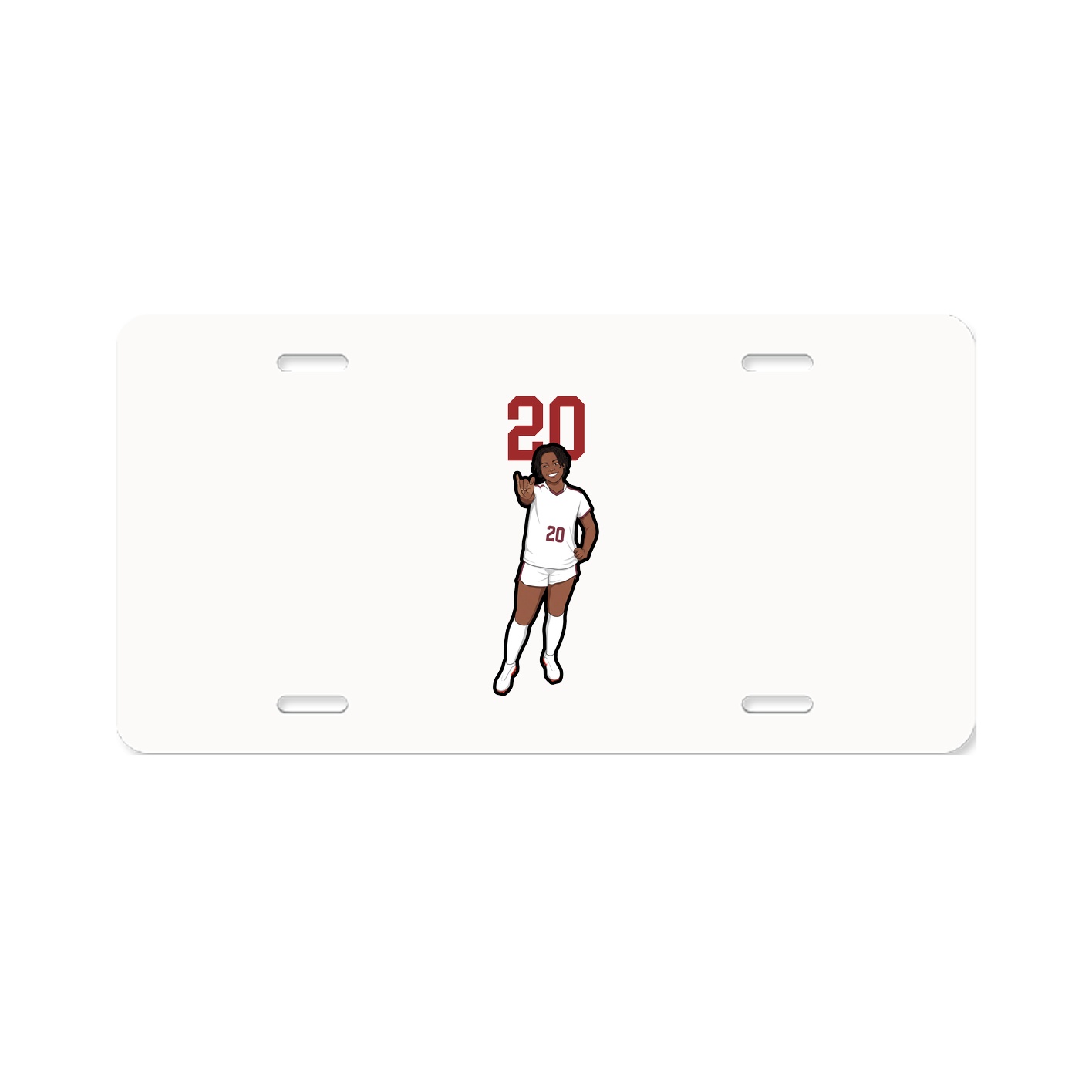 License Plate — Number Top in Classic