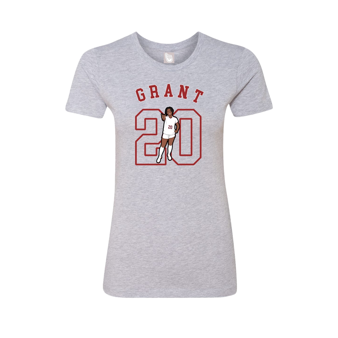 Fitted Women's Tee — Shirsey Arch in Grey