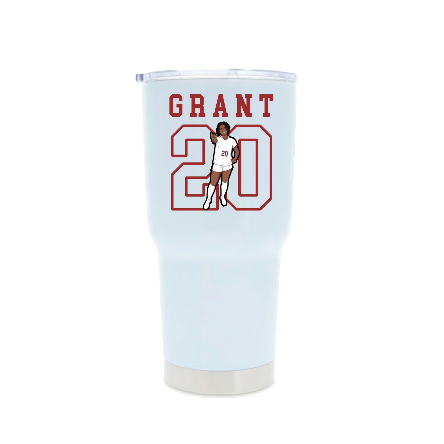 30oz Stainless Steel Tumbler — Shirsey in White