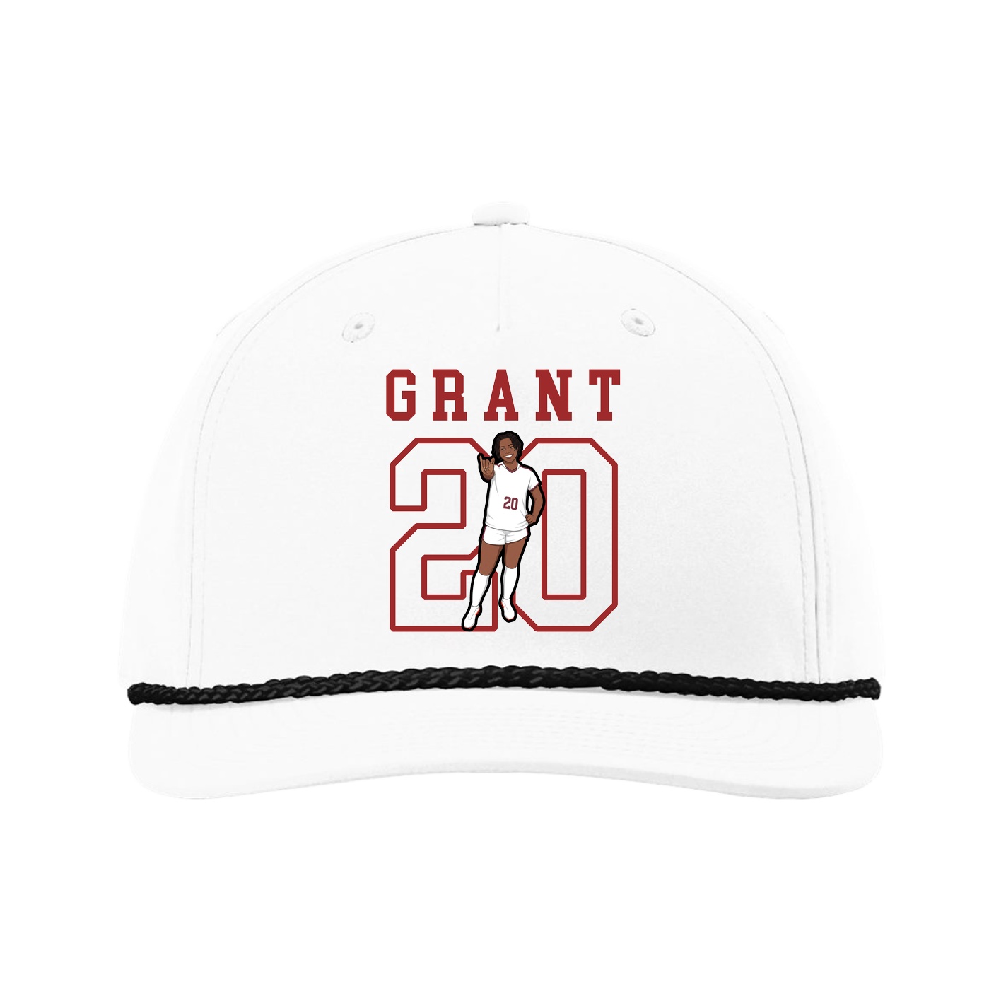 Five-Panel Classic Rope Cap — Shirsey in White