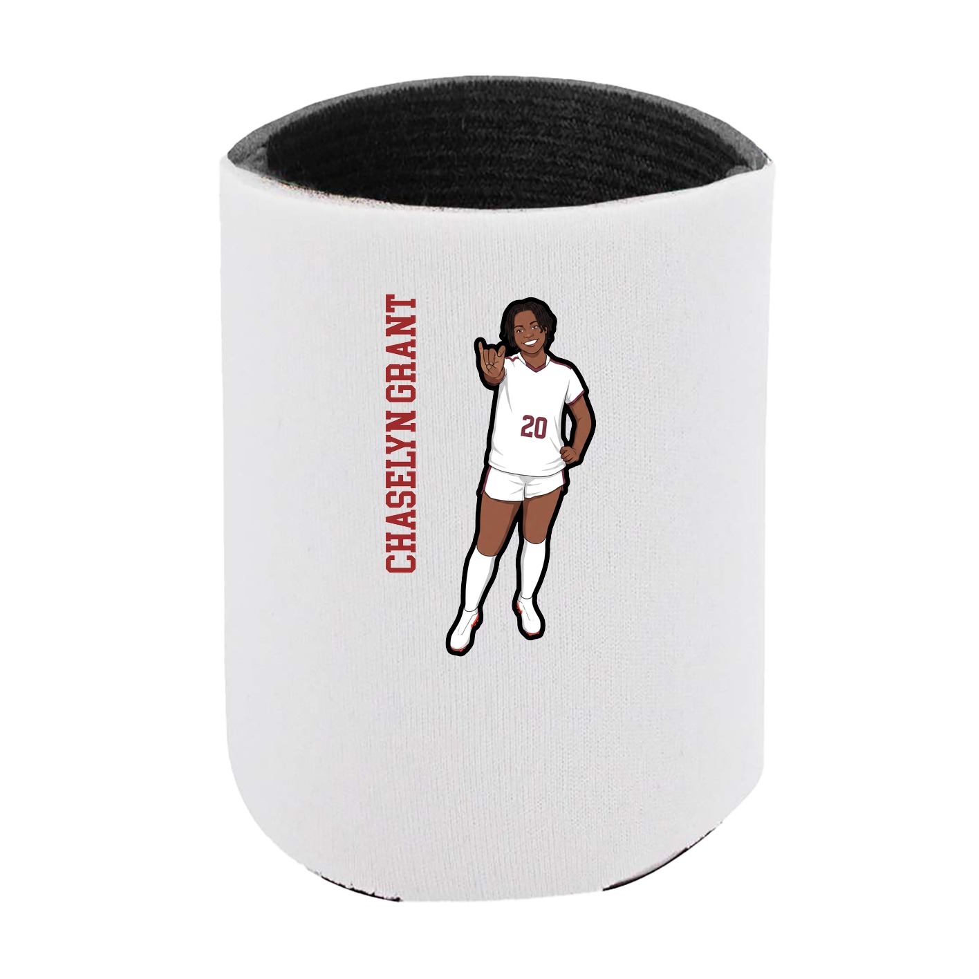 Can Holder — Name Vertical in White